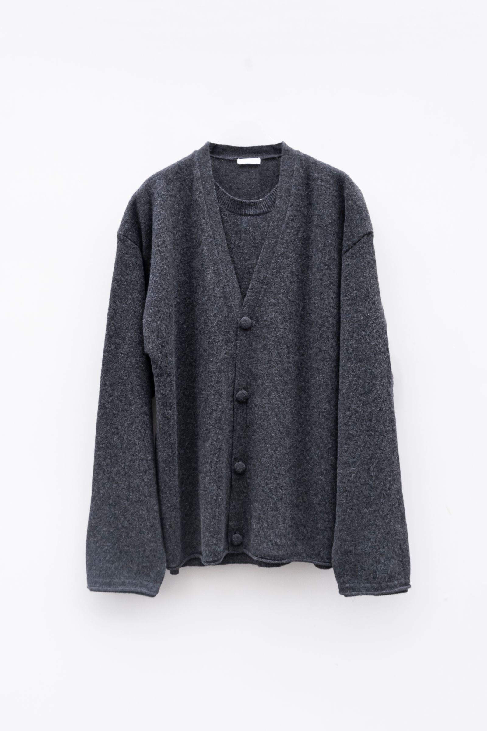 Blanc YM - Cashmere wool ensemble pullover / Gray | Retikle