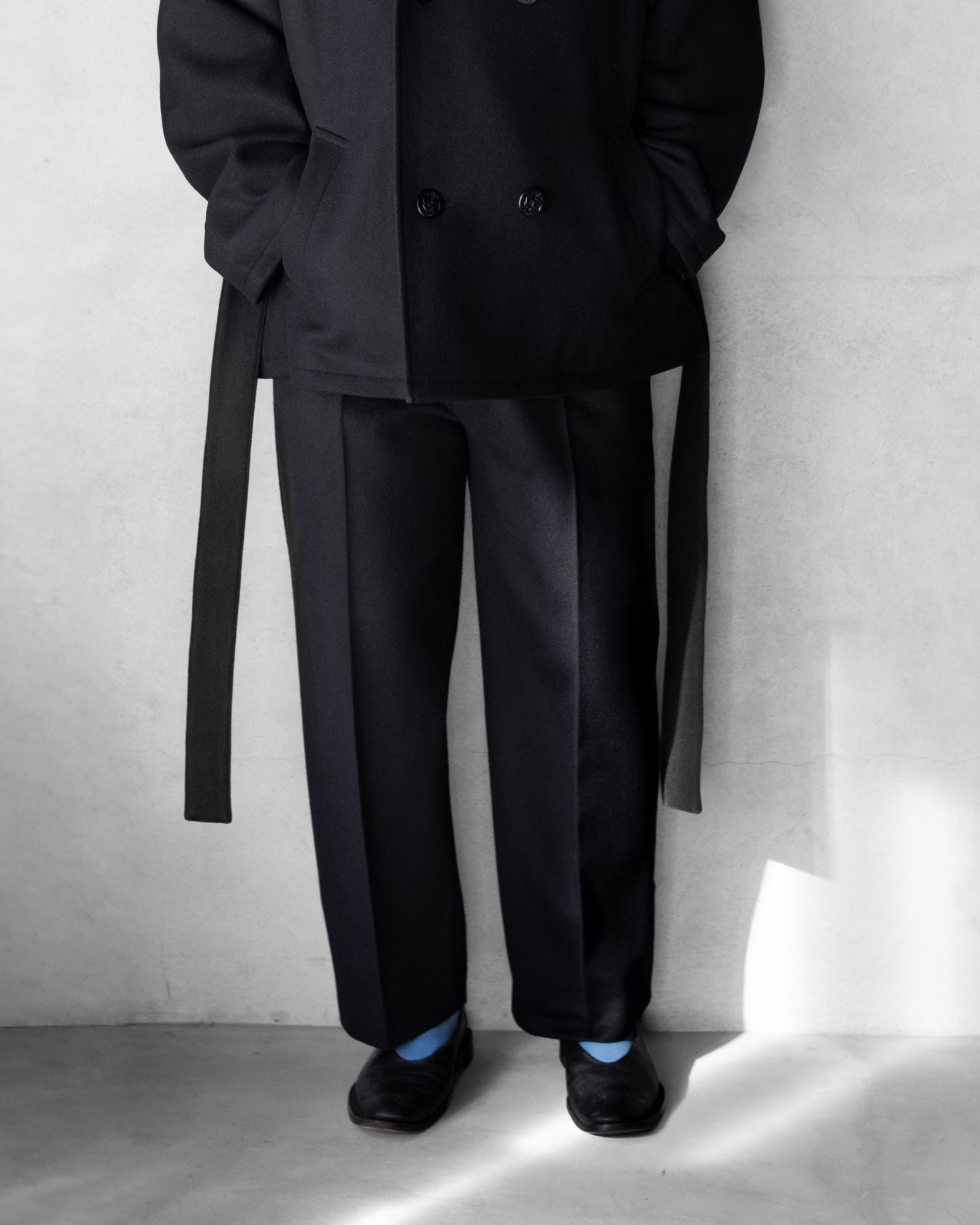 Wool Cashmere Trousers / Black