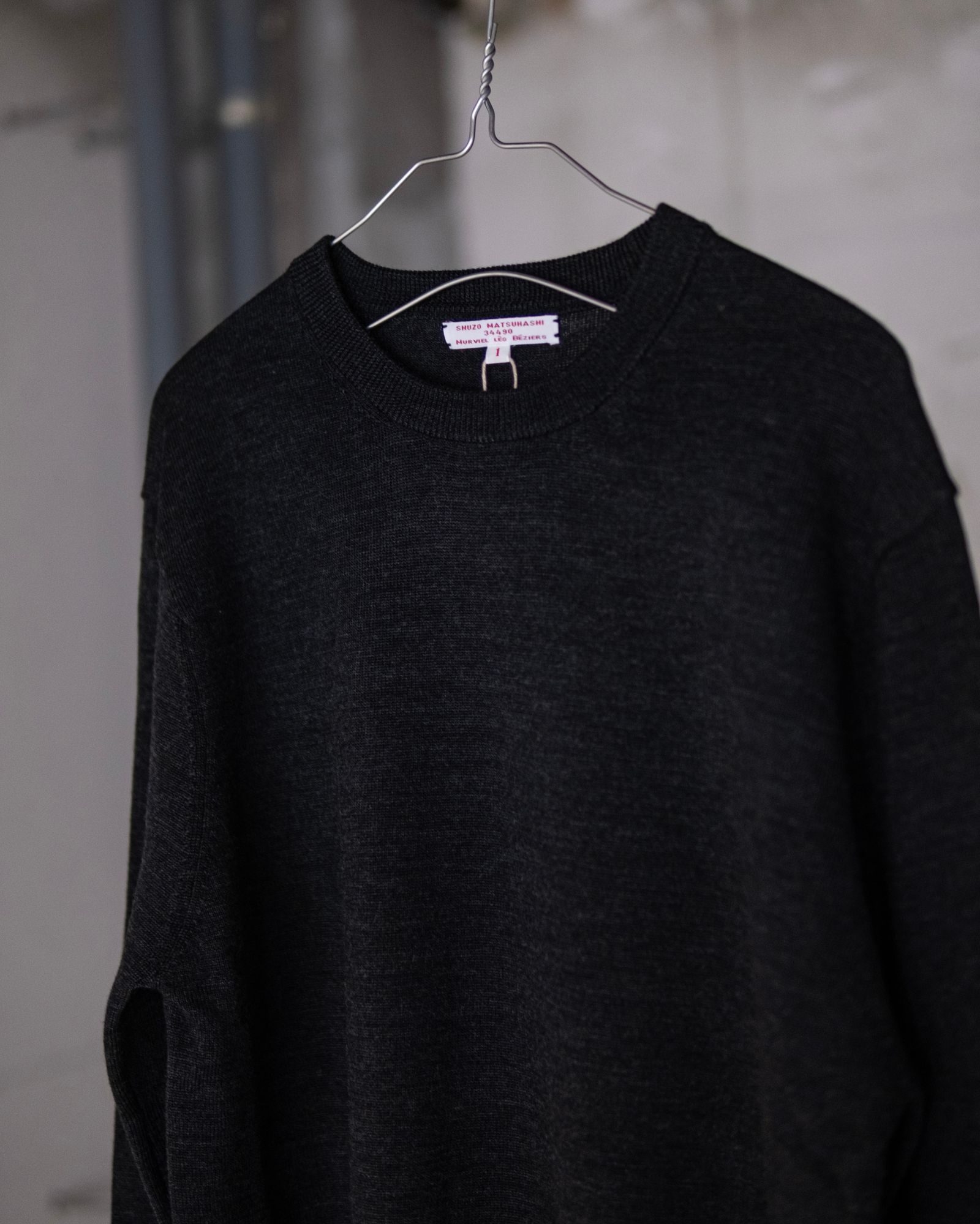 Bracelet Knit in Wool / Dark Gray Melange