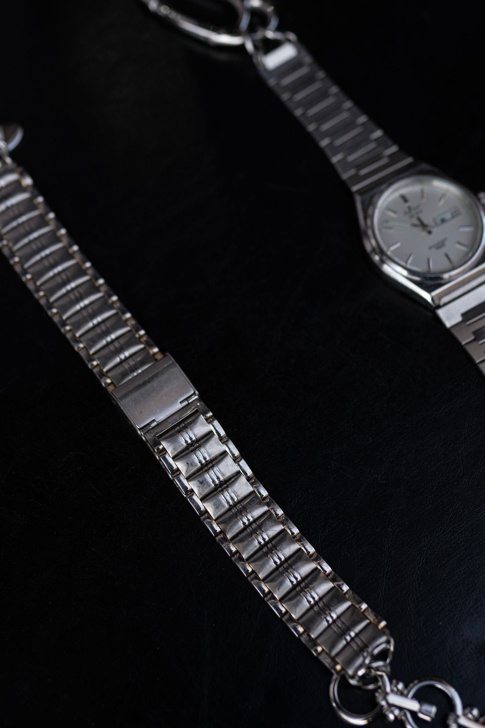 Vintage Watch Links Chain / Silver