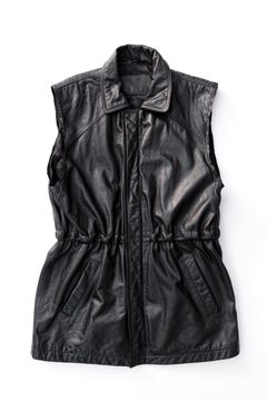 Remake cutoff leather vest / リメイクカットオフレザーベスト