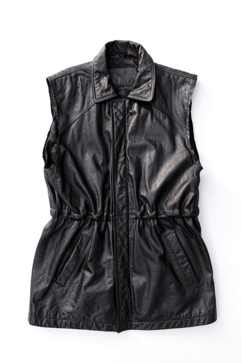 Remake cutoff leather vest / リメイクカットオフレザーベスト