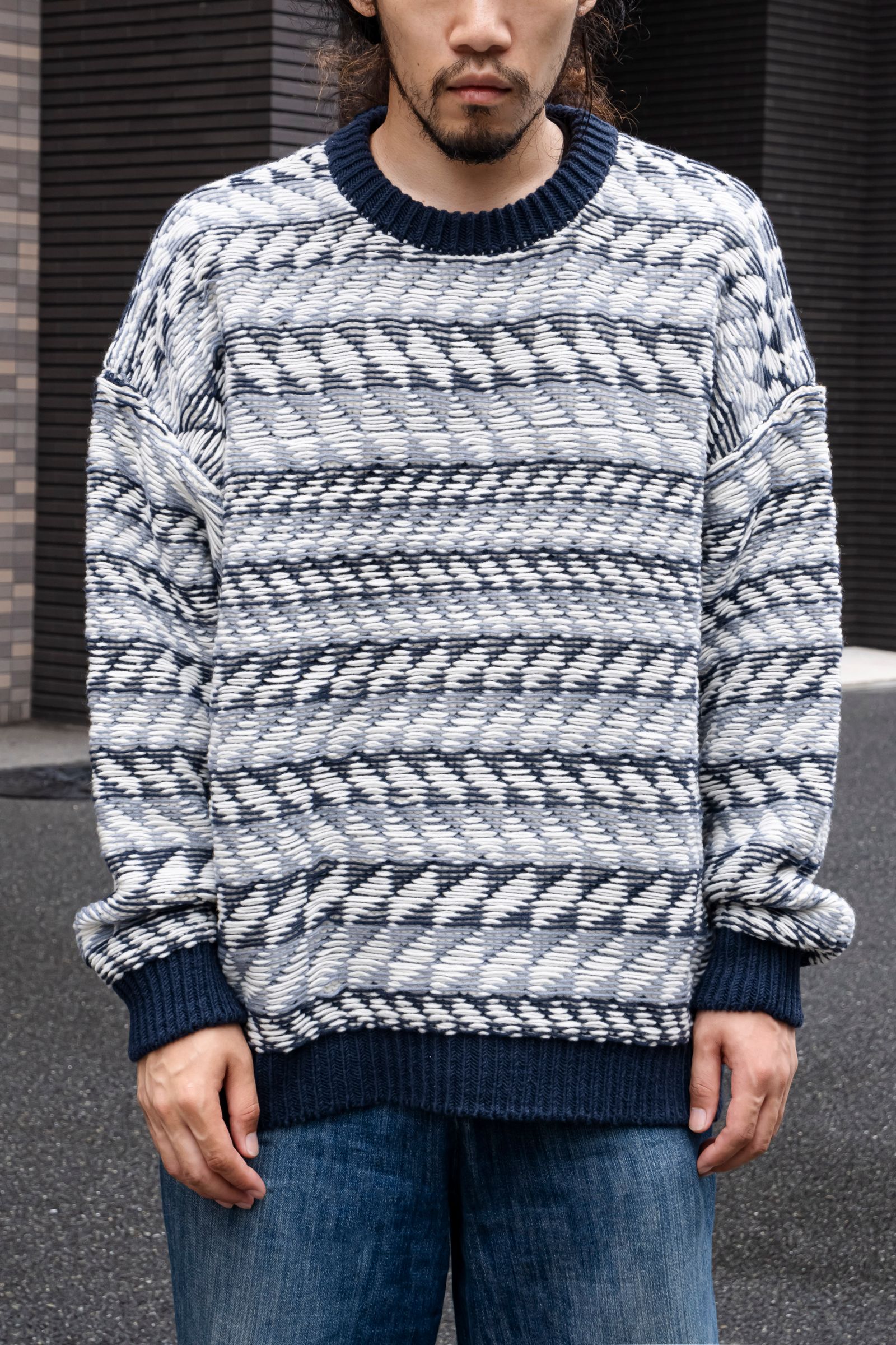 Blanc YM - Inside out Knit / Navy | Retikle Online Store