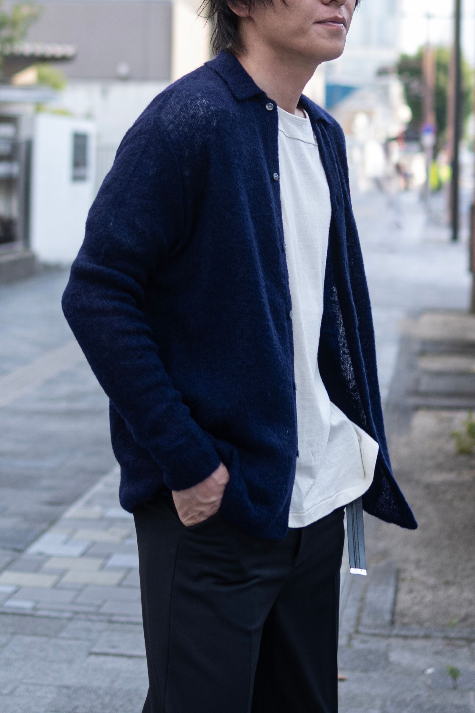 NOTHING SPECIAL KNITTED SHIRT / DAYBREAK NAVY