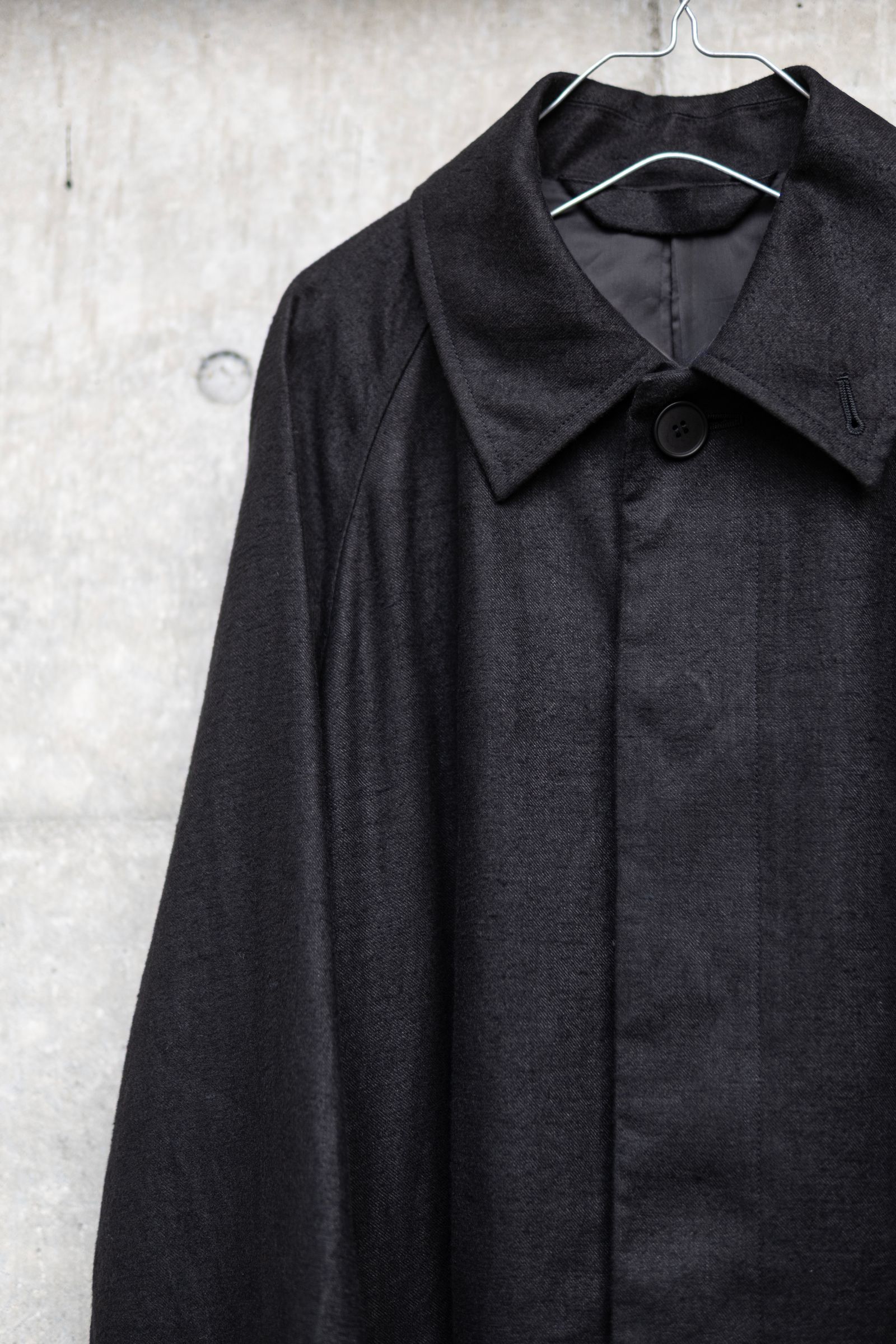 HEMP OVERSIZE BALMACAN COAT / Black