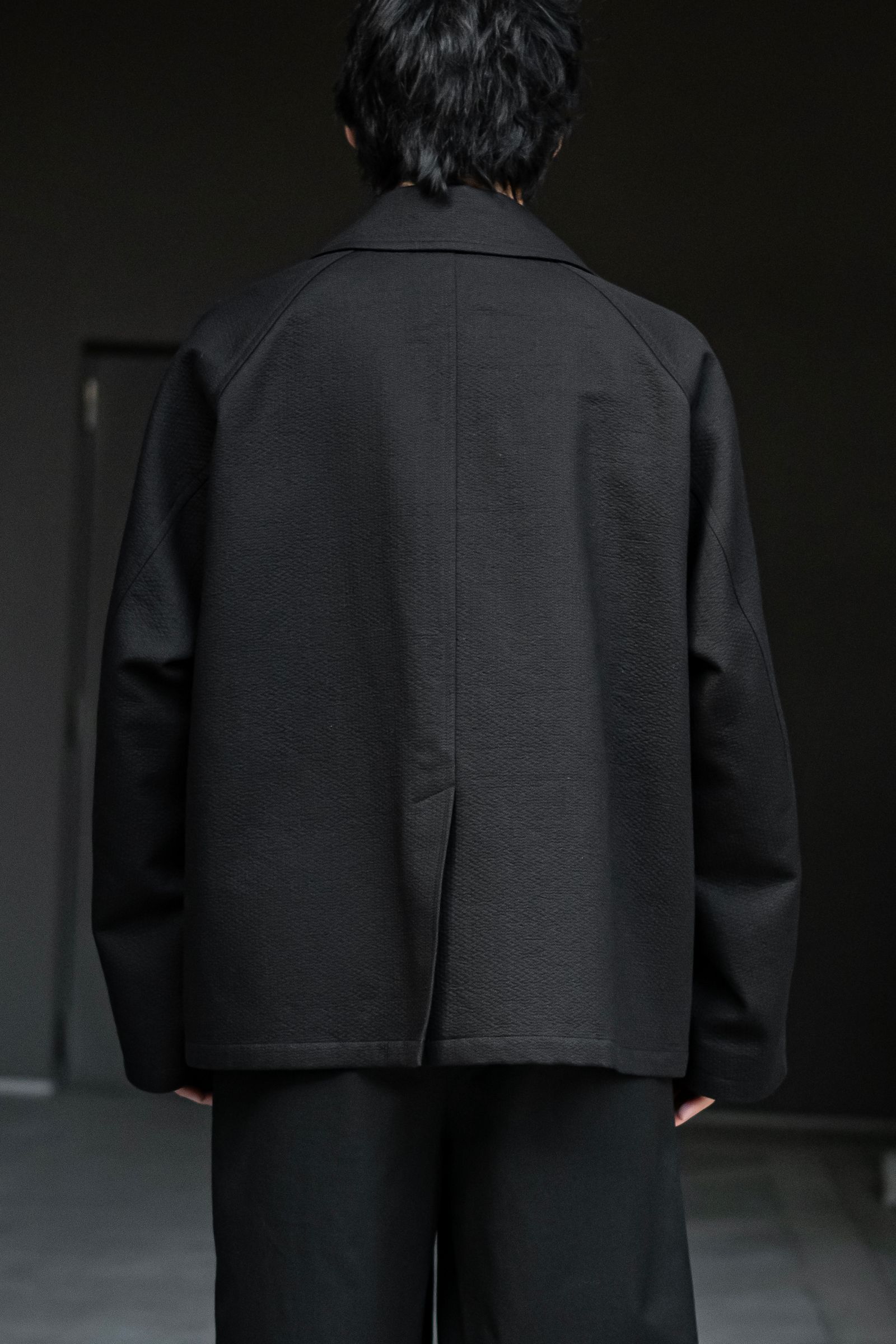 Blanc YM - Oversize Sashiko Welt Pocket JKT / Black | Retikle