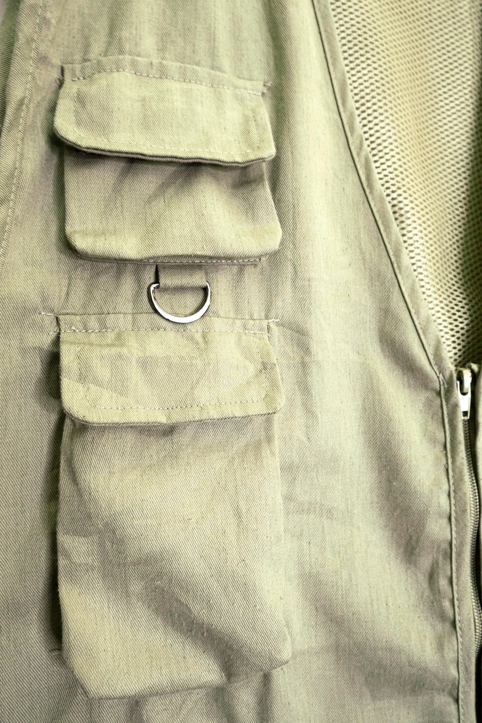Remake Dye Viscose Fishing Vest / リメイク製品染めフィッシングベスト