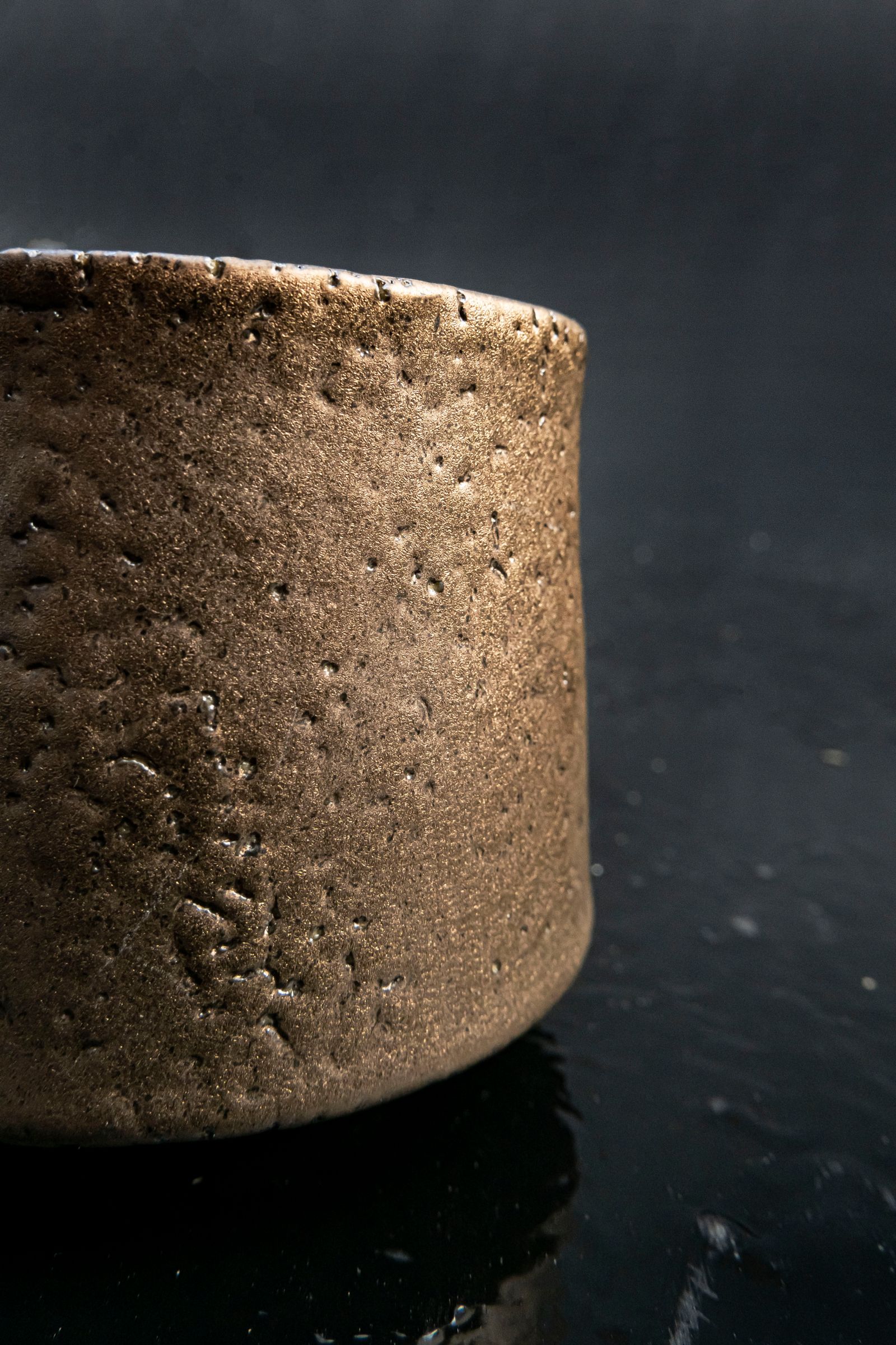 【当店限定】smiya pot -黄金梅花皮- S / 植木鉢
