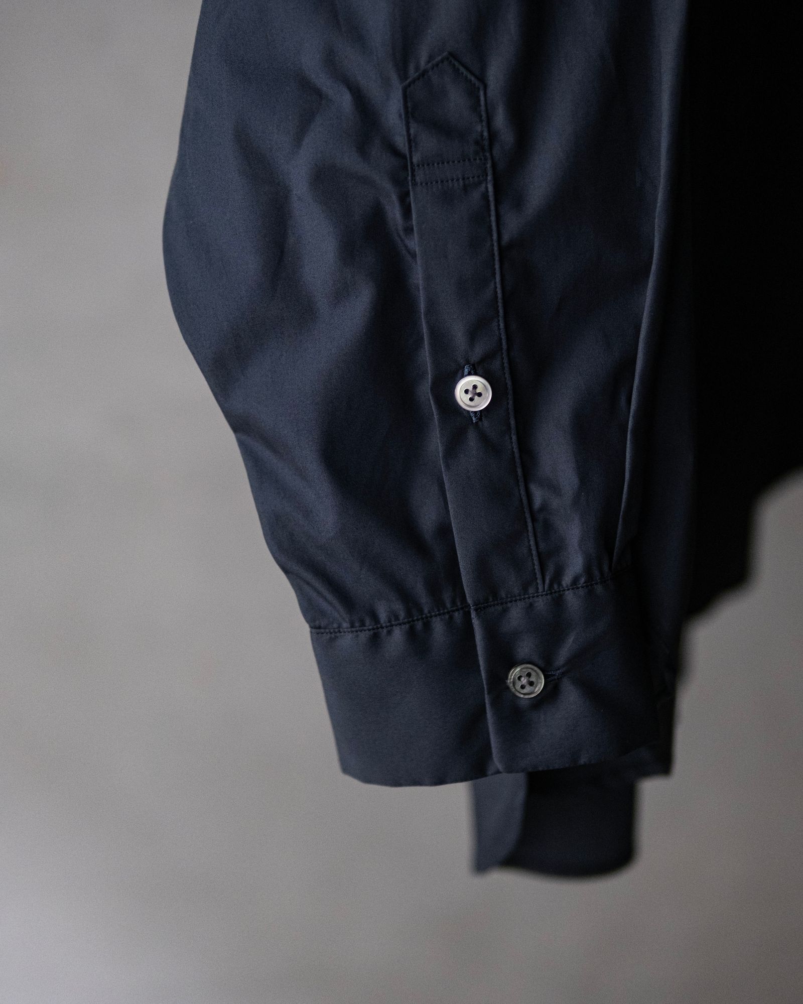 Broad Cotton Wide Shirts / Navy