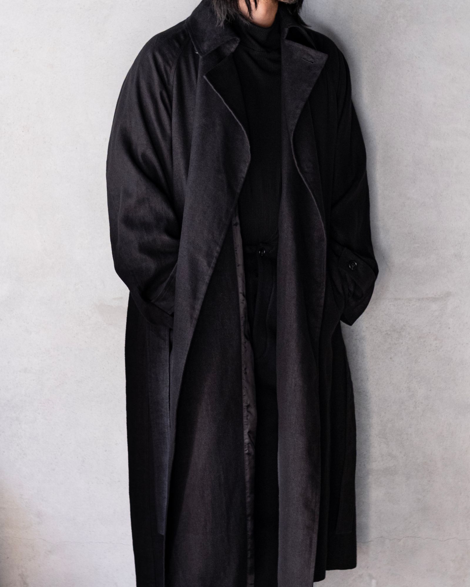 Hemp Oversize Coat / Black