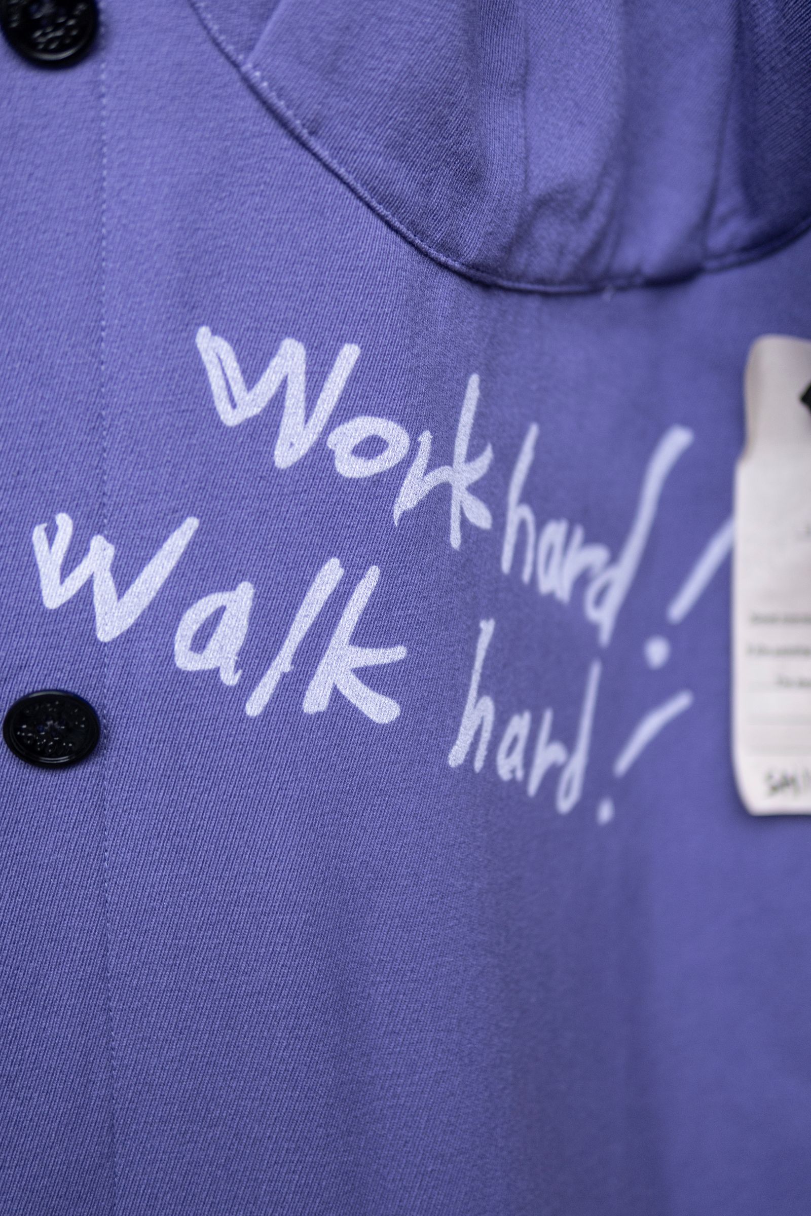 LONG TORSO COAL MINER WITH WORDS / AUBERGINE BLUE