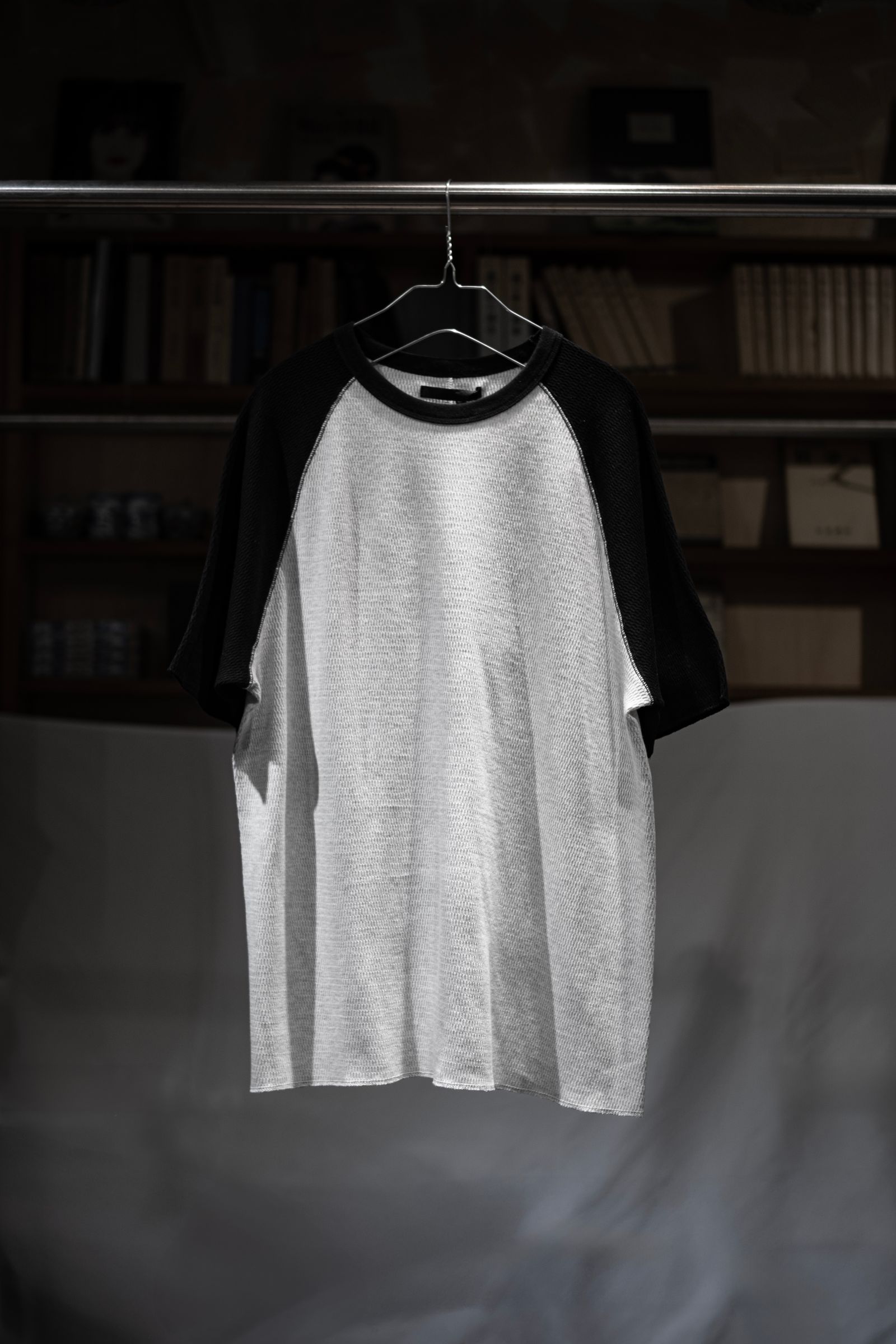 RAGLAN SLEEVE THERMAL SS / WHITE×BLACK