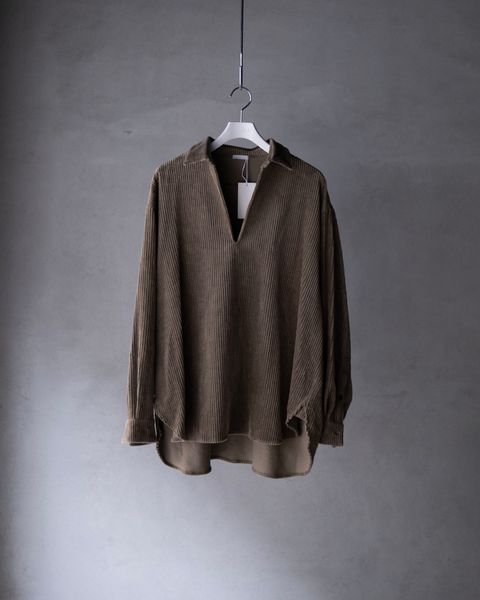 Corduroy Skipper Shirts / Beige
