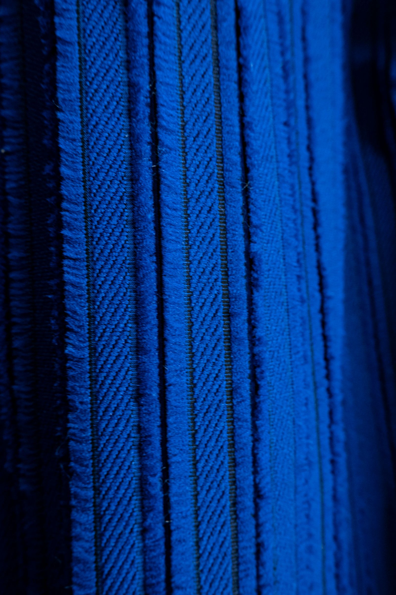 Quilted Striped Jacquard Shirt Blouson / 刺し子ストライプジャカードシャツブルゾン - ROYAL BLUE