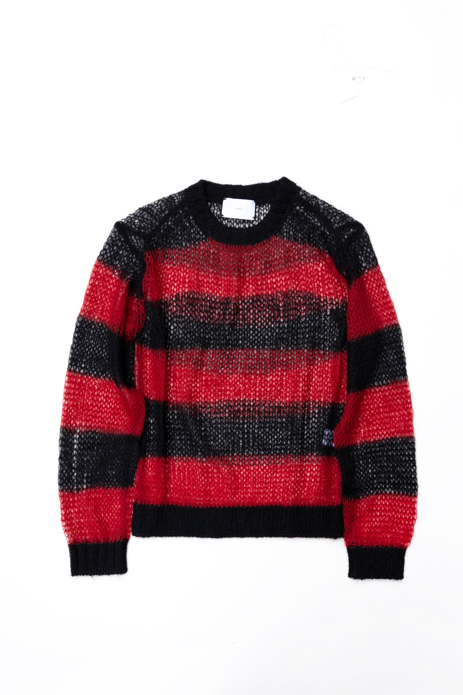 SUGARHILL - MOHAIR LOOSE STRIPE KNIT / RED | Retikle Online