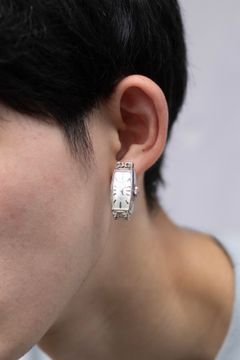 VINTAGE WATCH EARRING / SILVER
