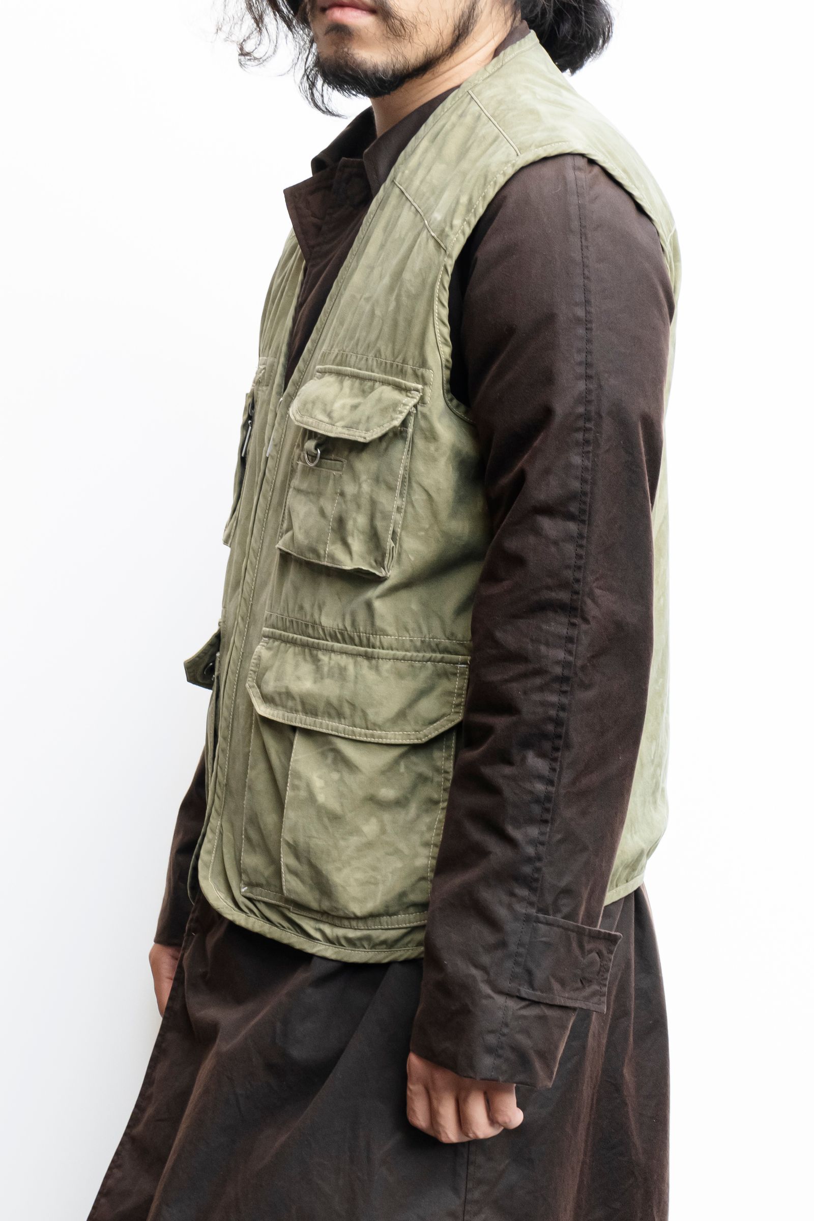 Remake Pigment Dye Fishing Vest / リメイクムラ染めフィッシングベスト