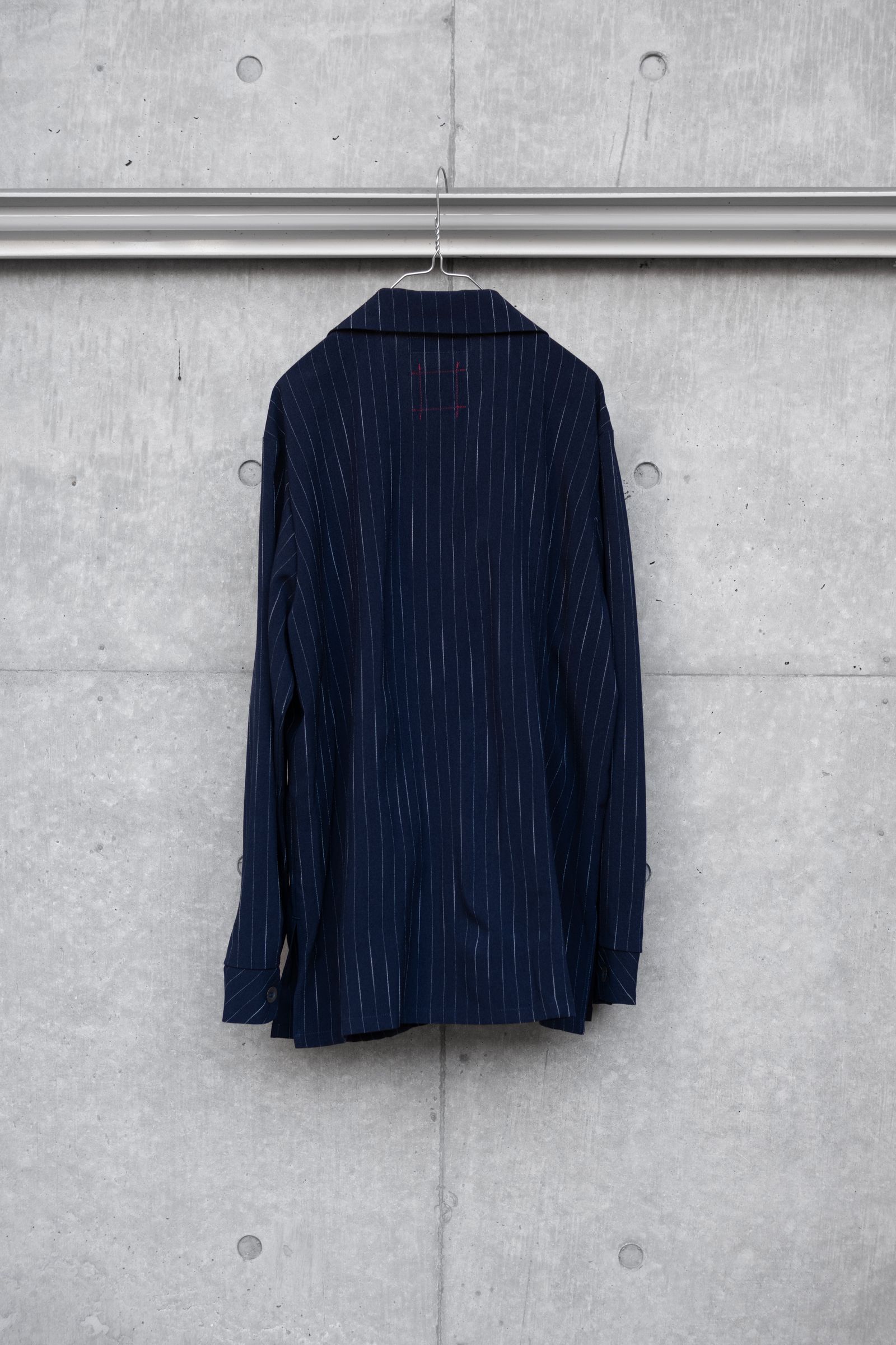 Worsted striped SH / nvy