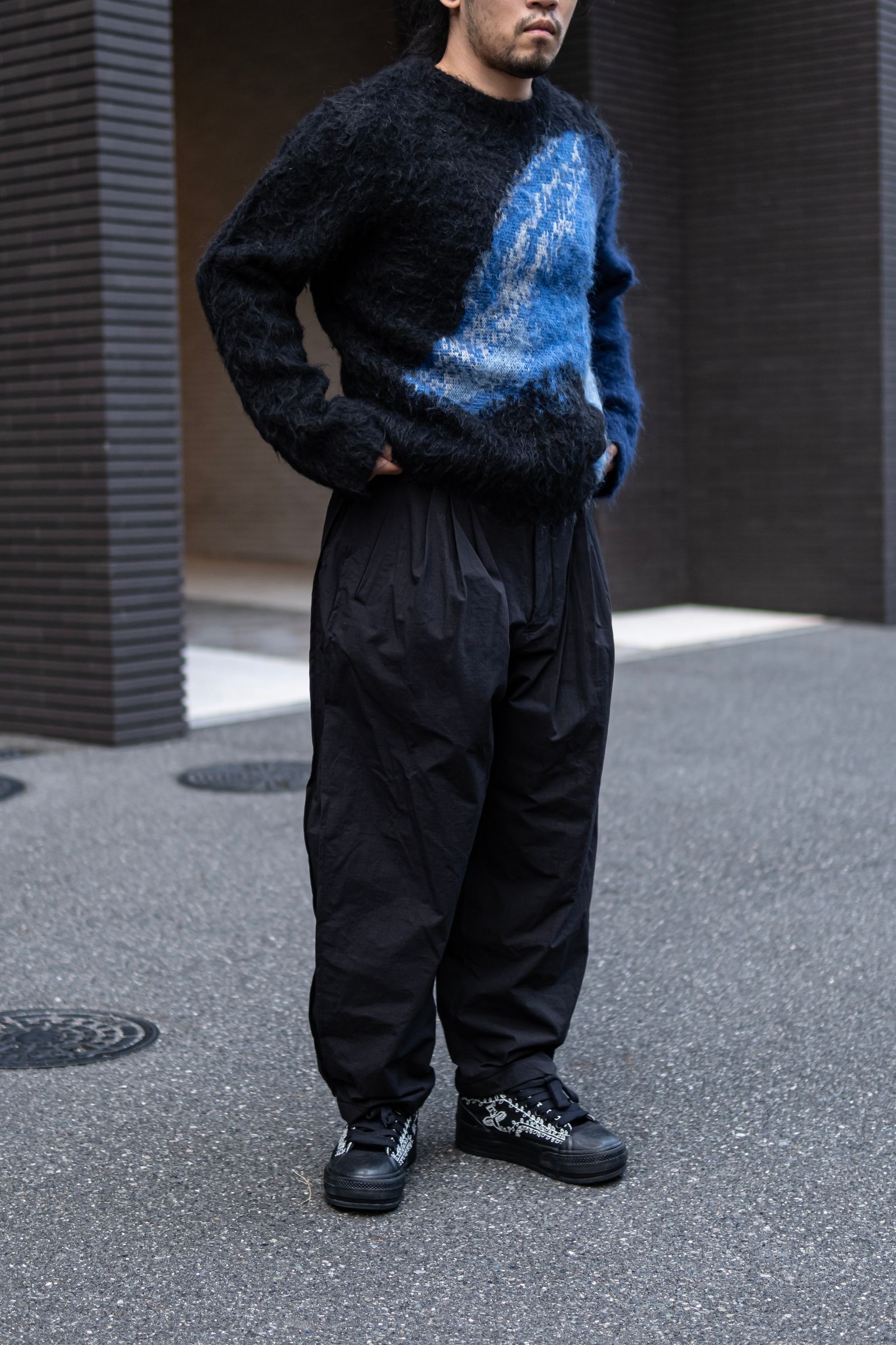 3tuck Big Balloon Pants / Black
