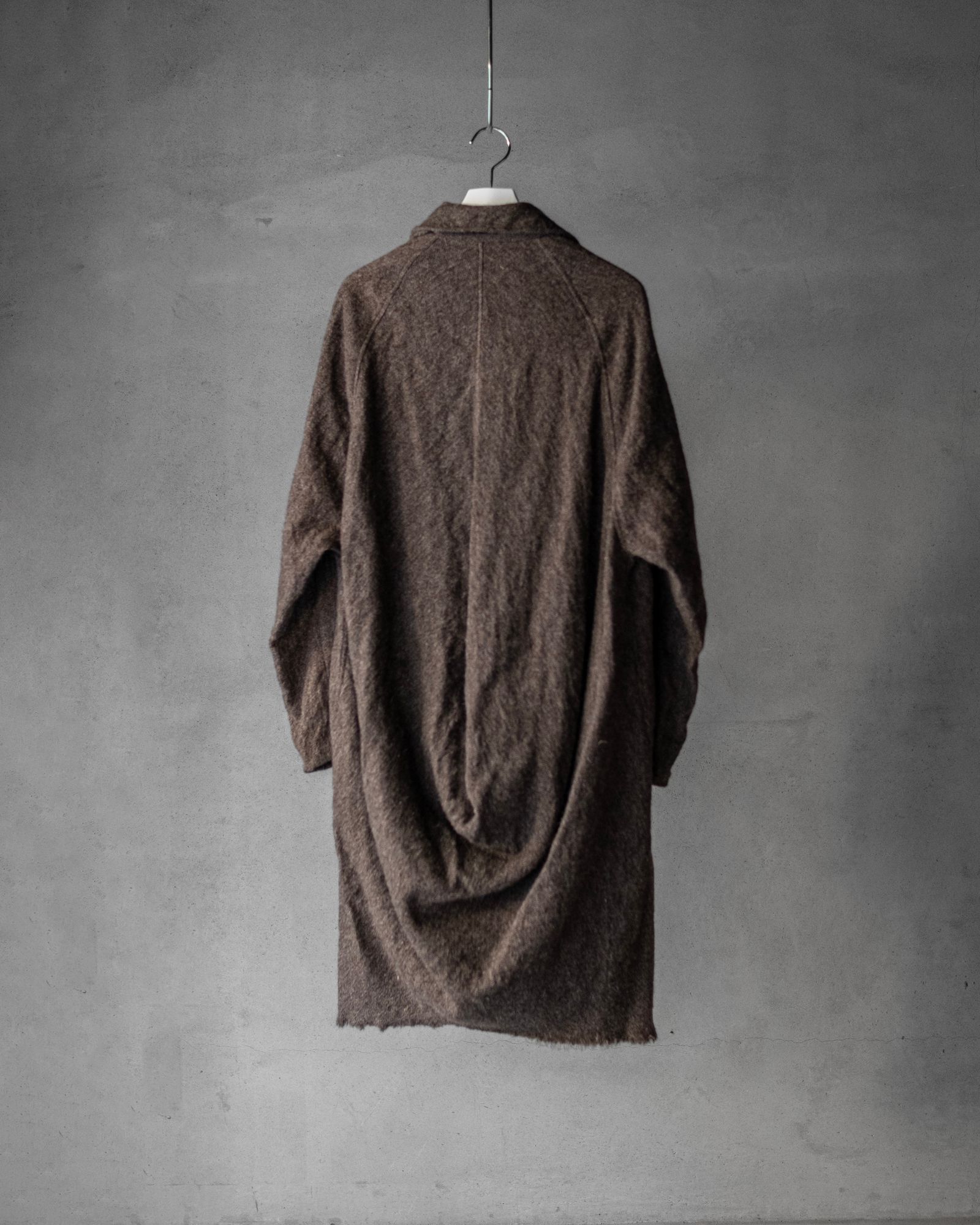 Draped Coat in Montafoner Wool / Charcoal Melange