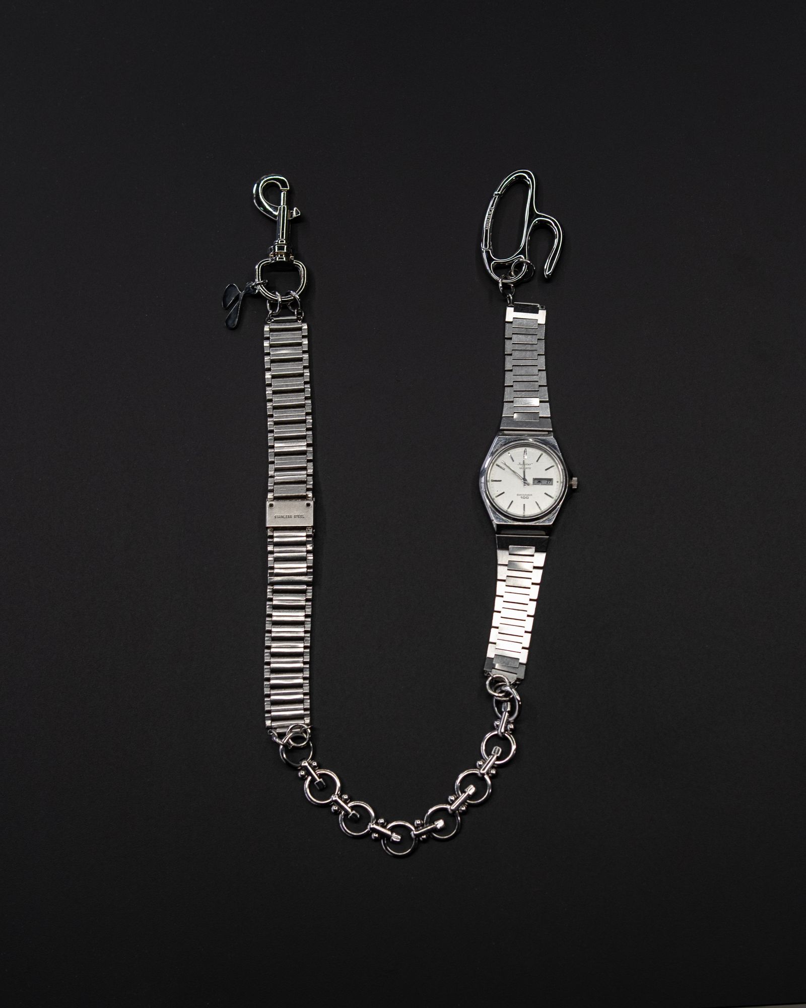 Vintage Watch Links Chain / Silver
