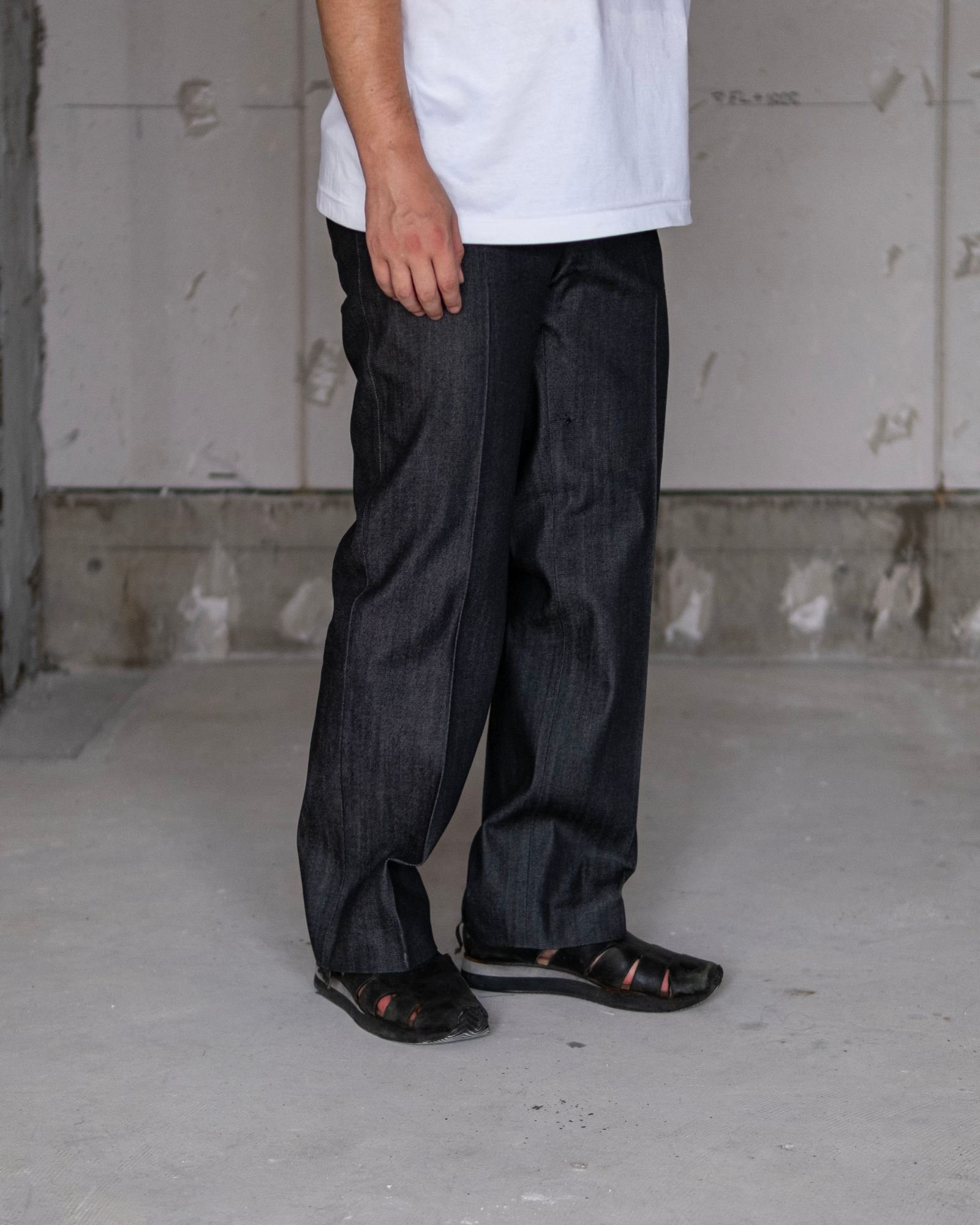 "O" COMBED COMPACT DENIM / BLACK