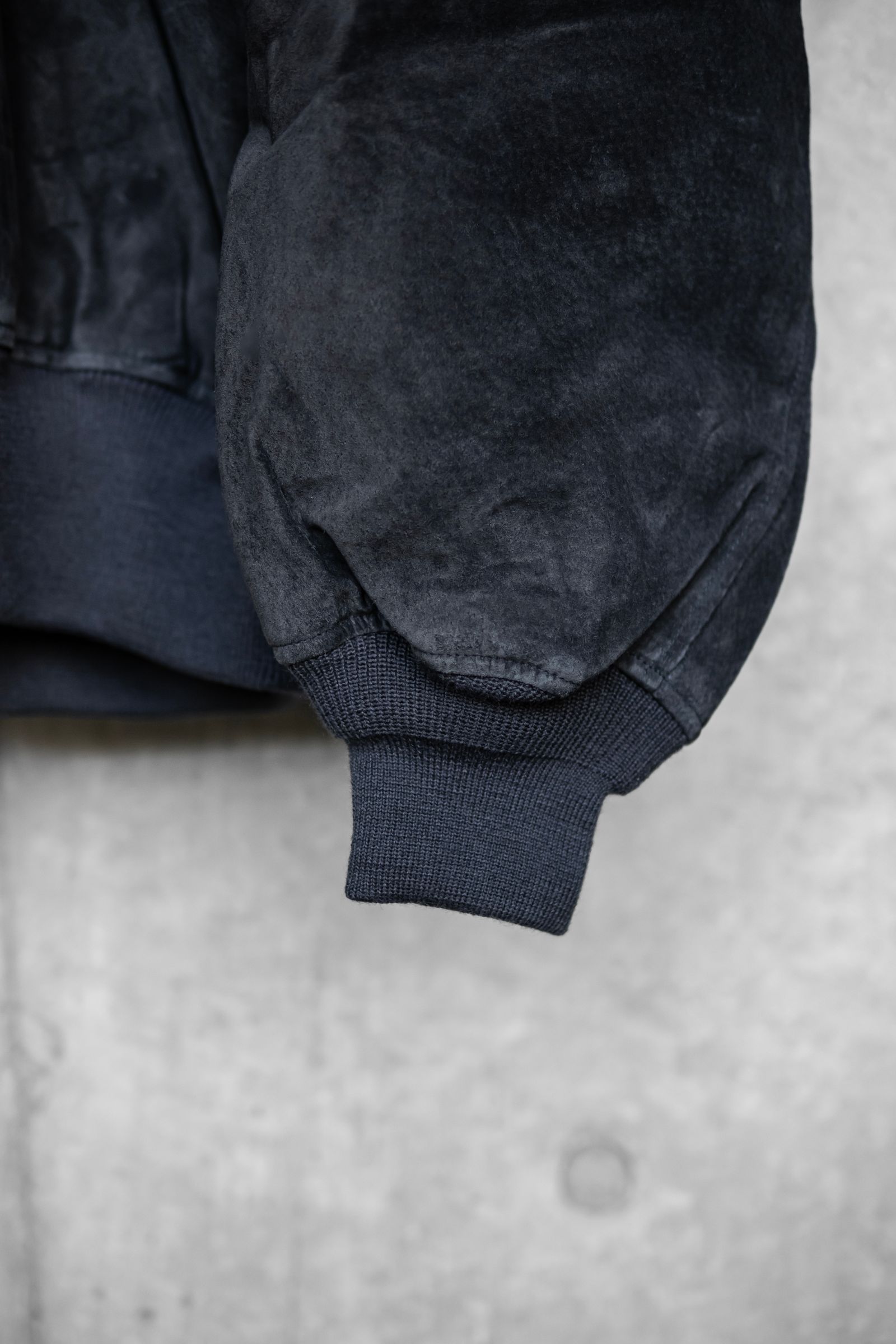 SUEDE BOMBER JACKET / Black