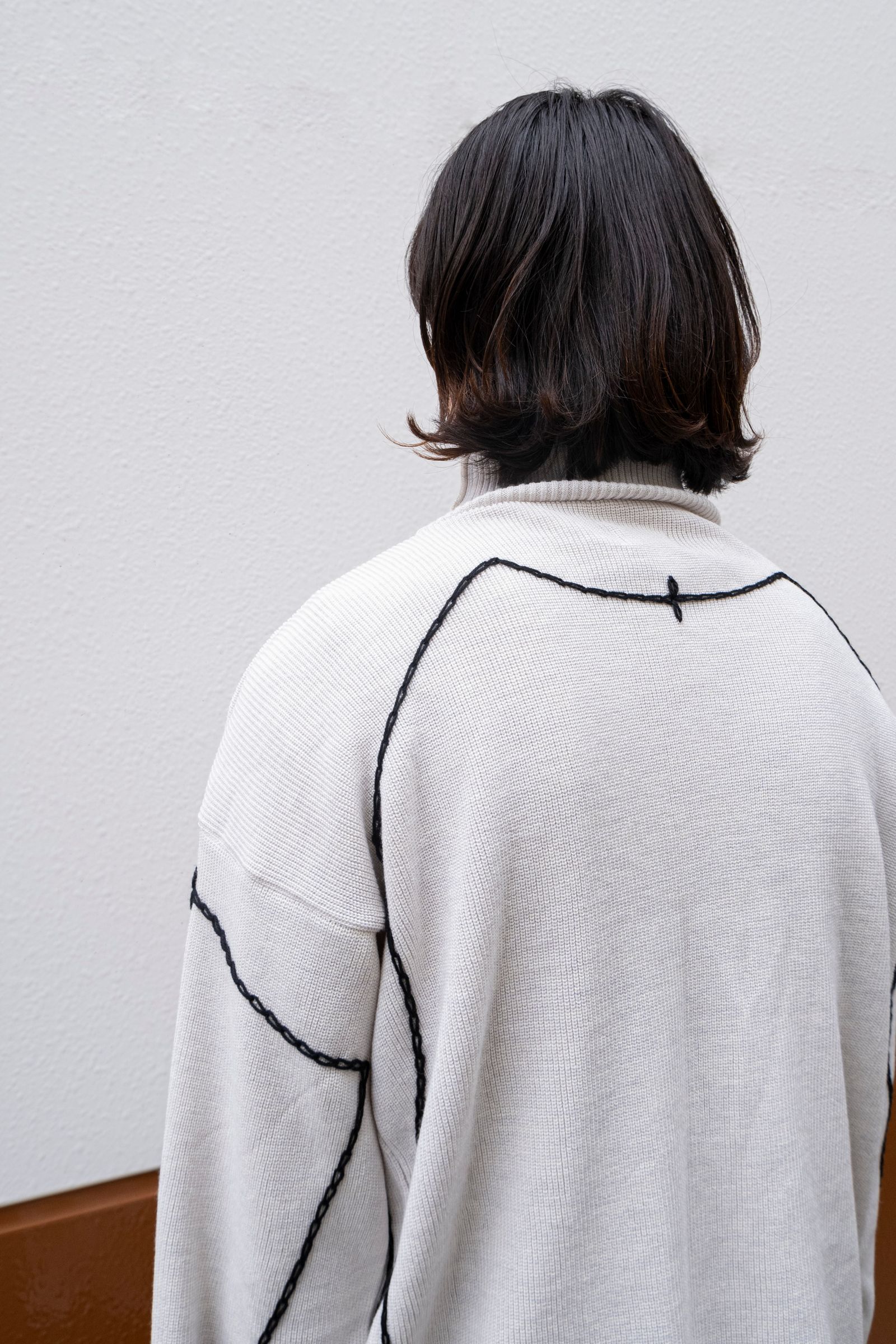 previous sweater / oatmeal×blackstitch