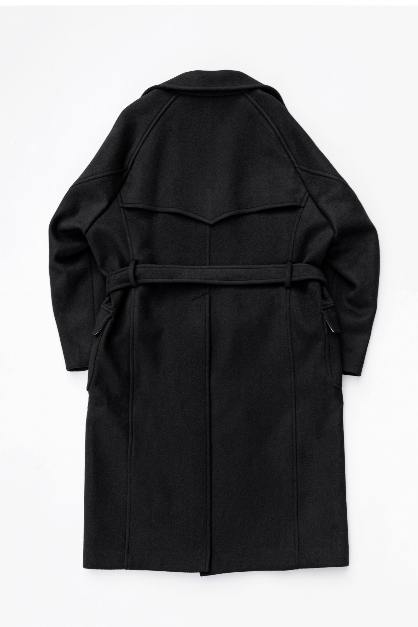 SUGARHILL - WOOL MELTON COAT / PURE BLACK | Retikle Online Store