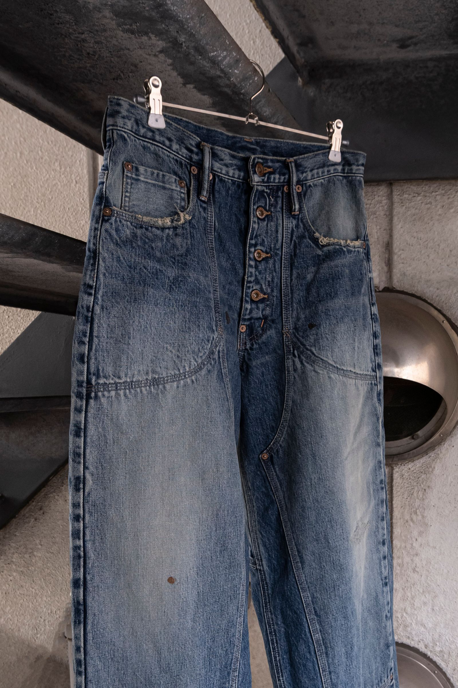 SUGARHILL - 【SUGARHILL×UNUSED】FADED DOUBLE KNEE DENIM PANTS PRODUCTED BY  UNUSED | Retikle Online Store