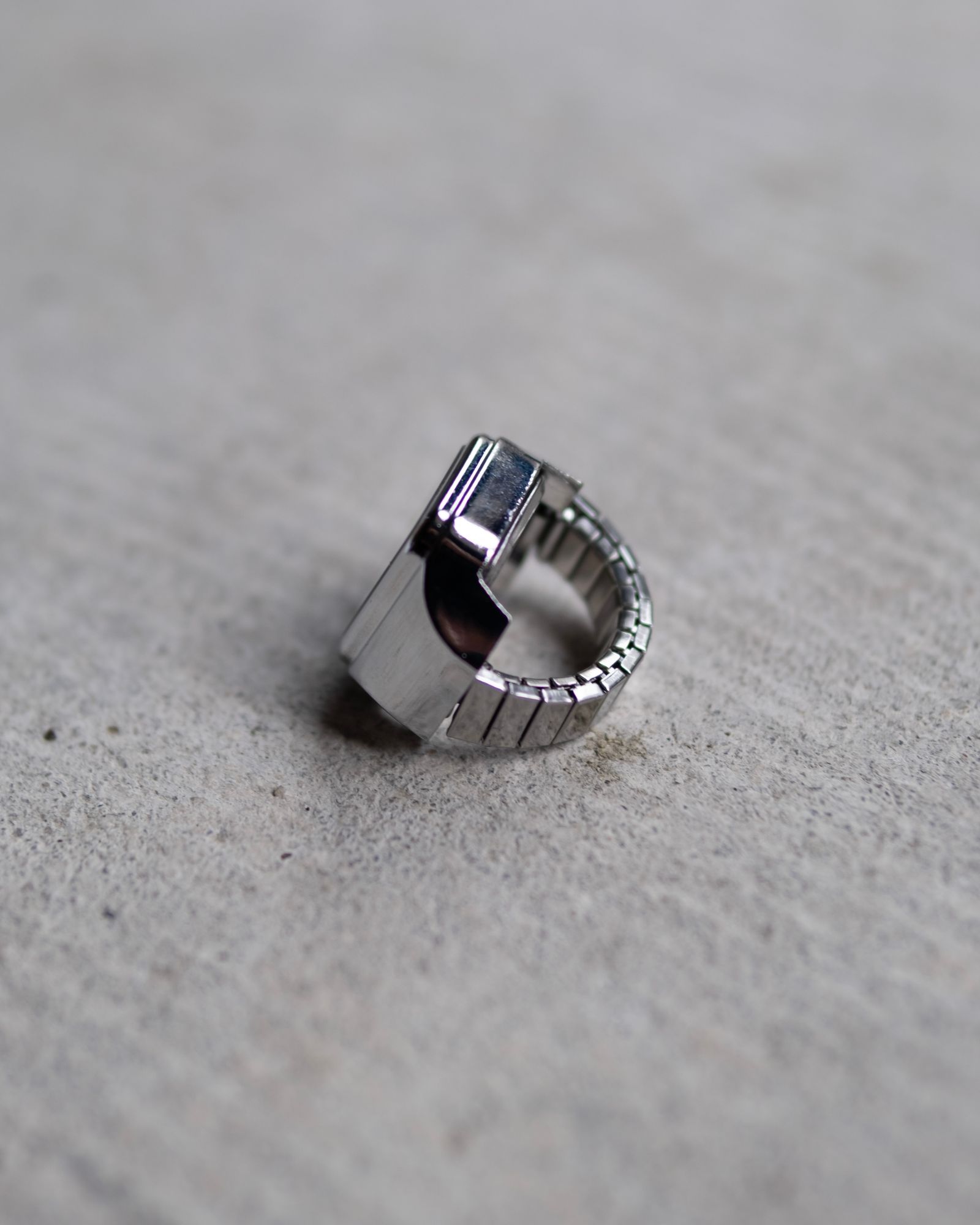 E/W Ring Watch / Silver/T-Blue
