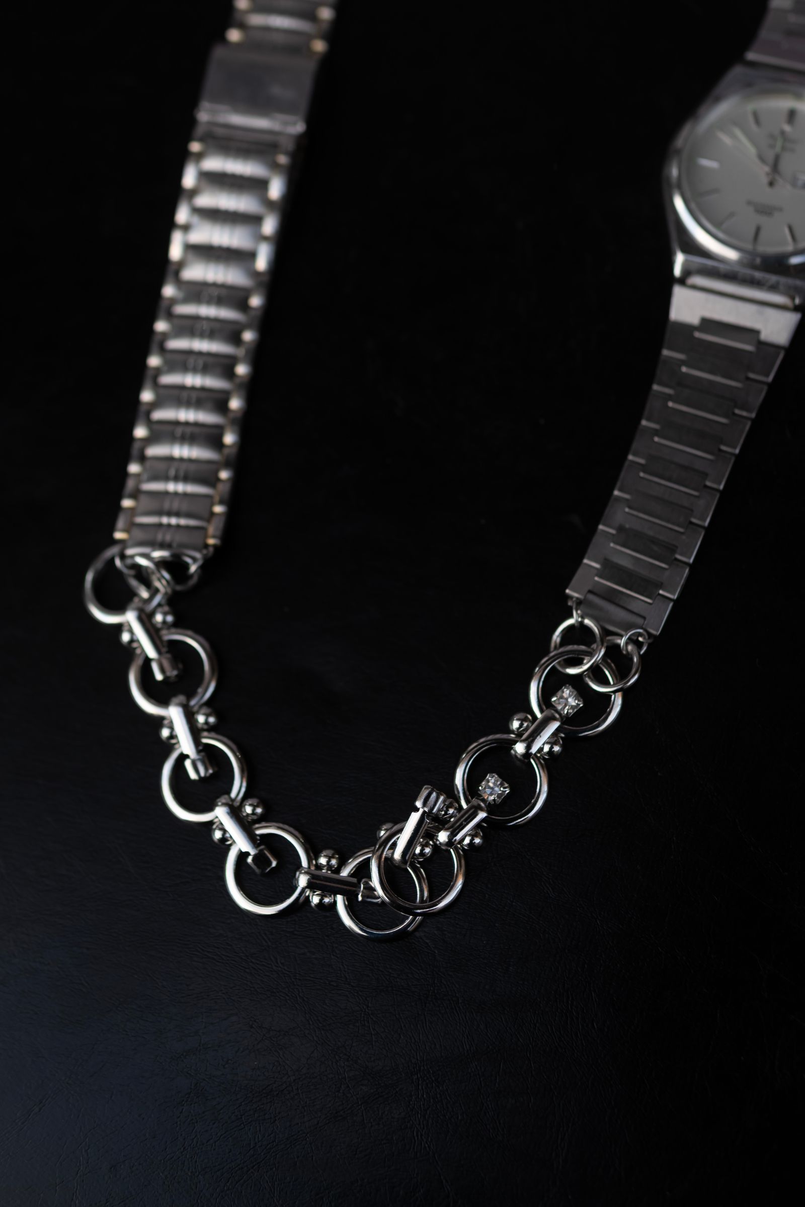 Vintage Watch Links Chain / Silver