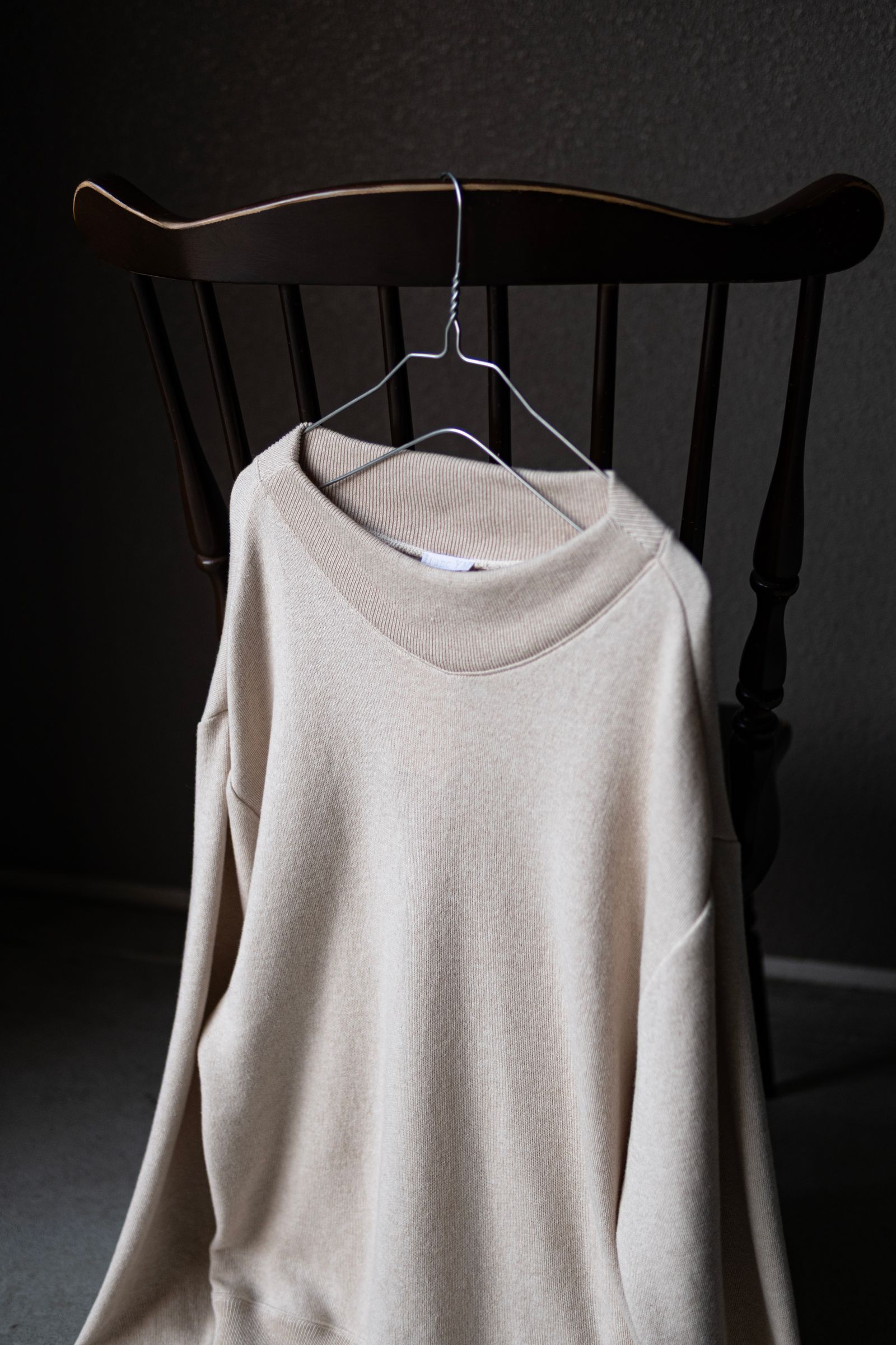 CASHMERE SKIING SWEAT KNITSHIRT / OATMEAL