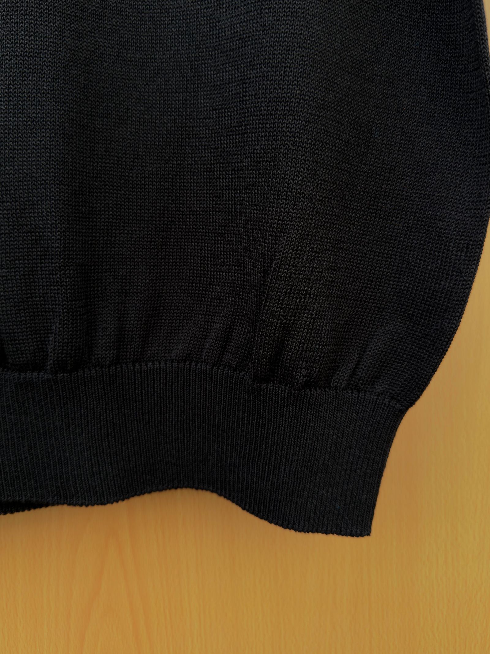 Wide knit T-Shirt / Black