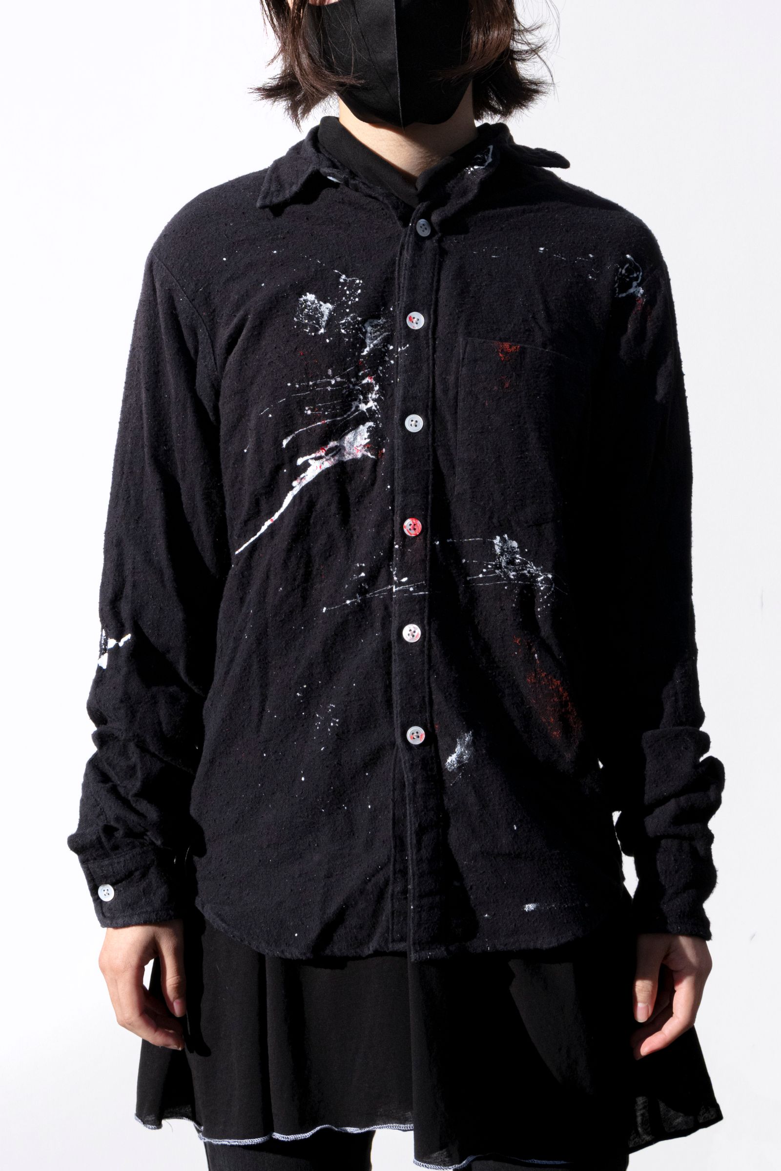 Remake Paint Black Shirts / リメイクペイントシャツ