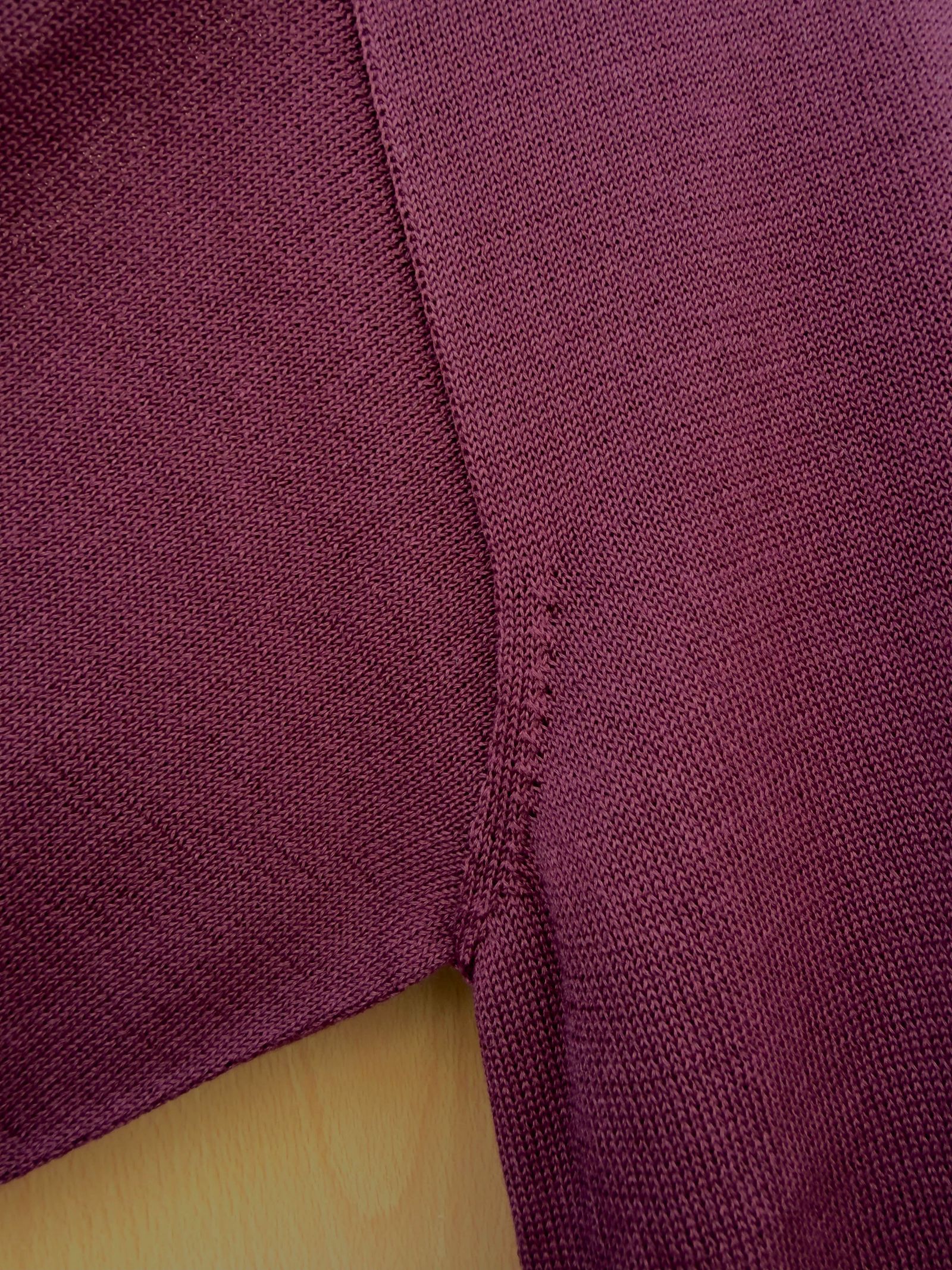 Wide knit T-Shirt / Burgundy
