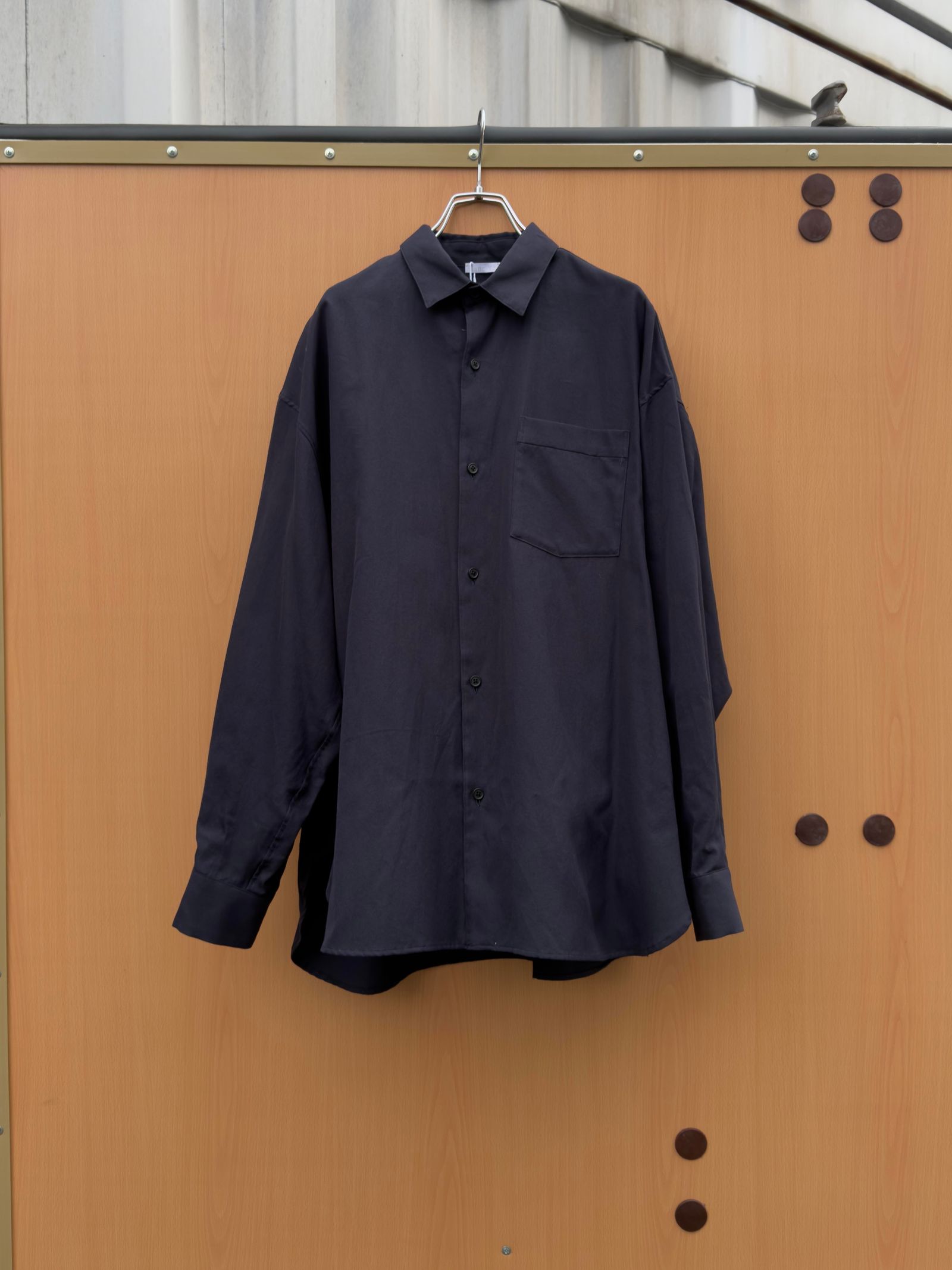 Soft Oxford Wide Shirts / Navy