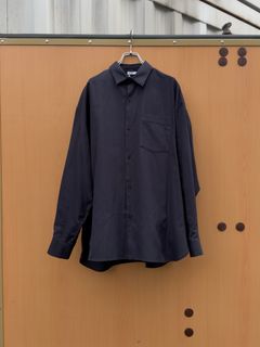 Soft Oxford Wide Shirts / Navy