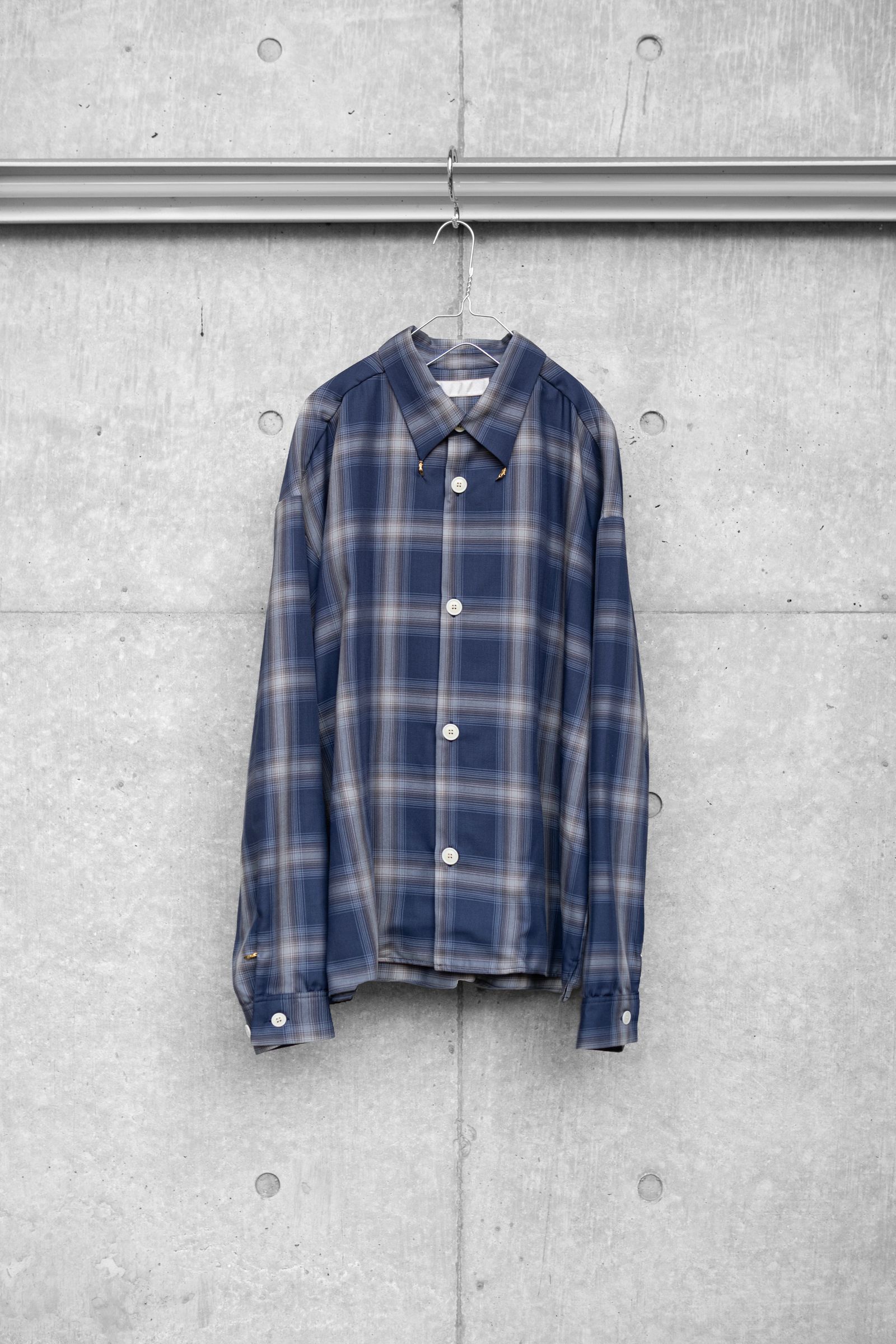 Ombre check SH / blu