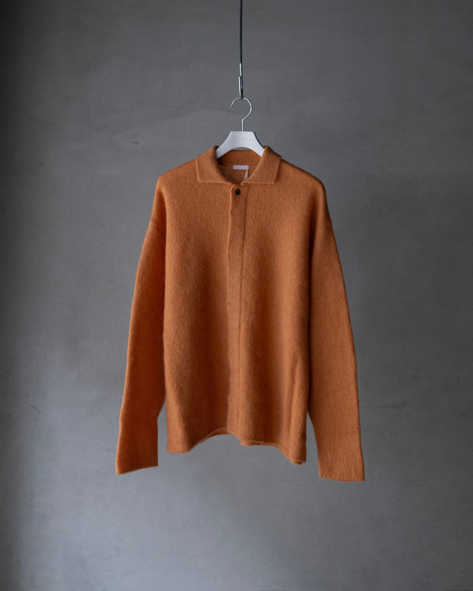 Kid Mohair Knit Shirts / Orange