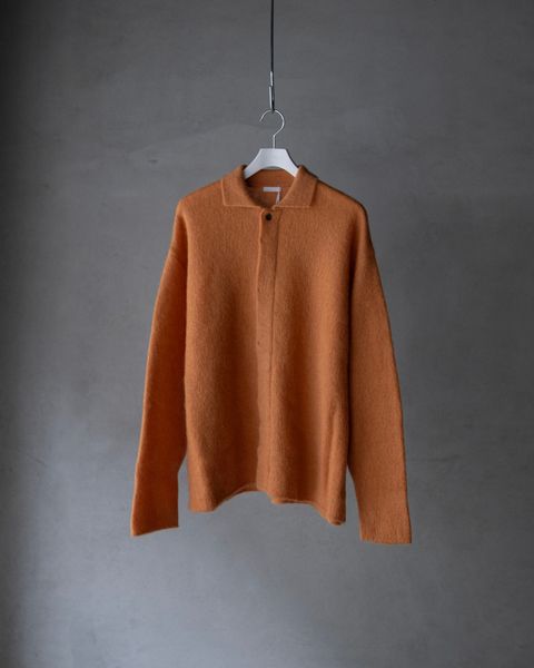 Kid Mohair Knit Shirts / Orange