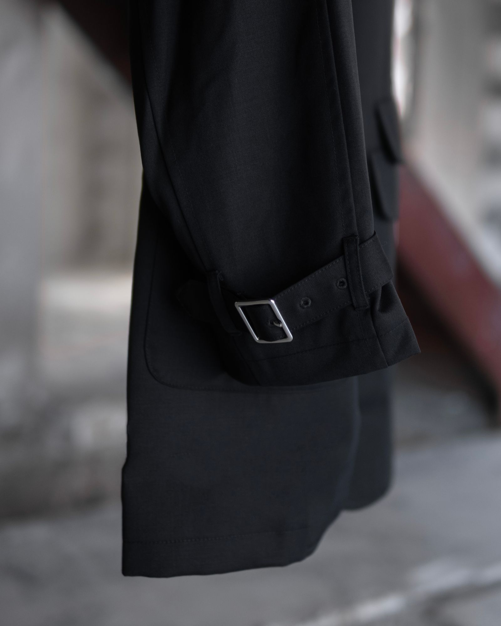Raglan Long Jacket / Black