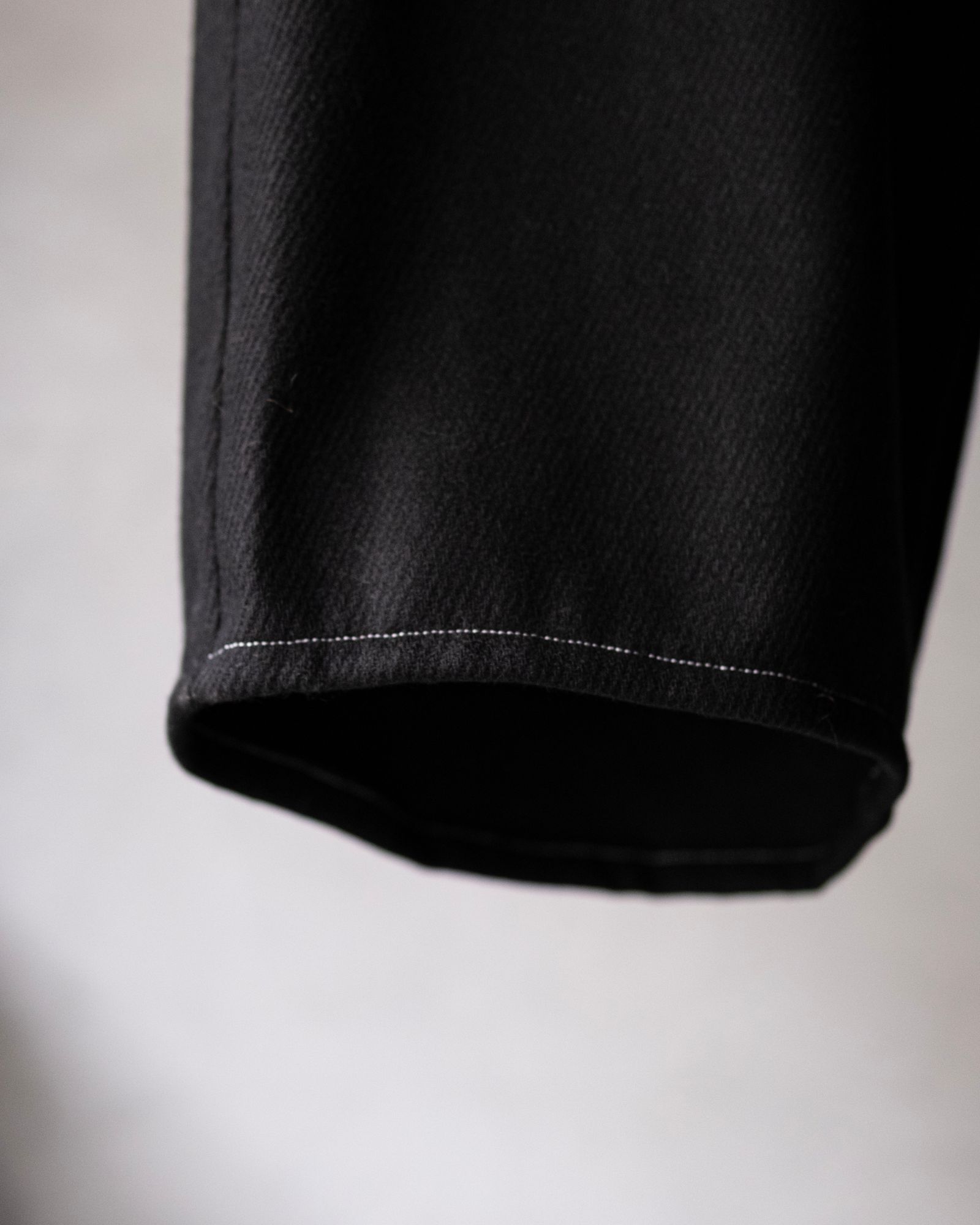“WOOL CASHMERE”WIDE CEREMONY “MC” TROUSERS / Black