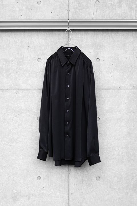 HUSH GATHER L/S SHIRT / BLACK