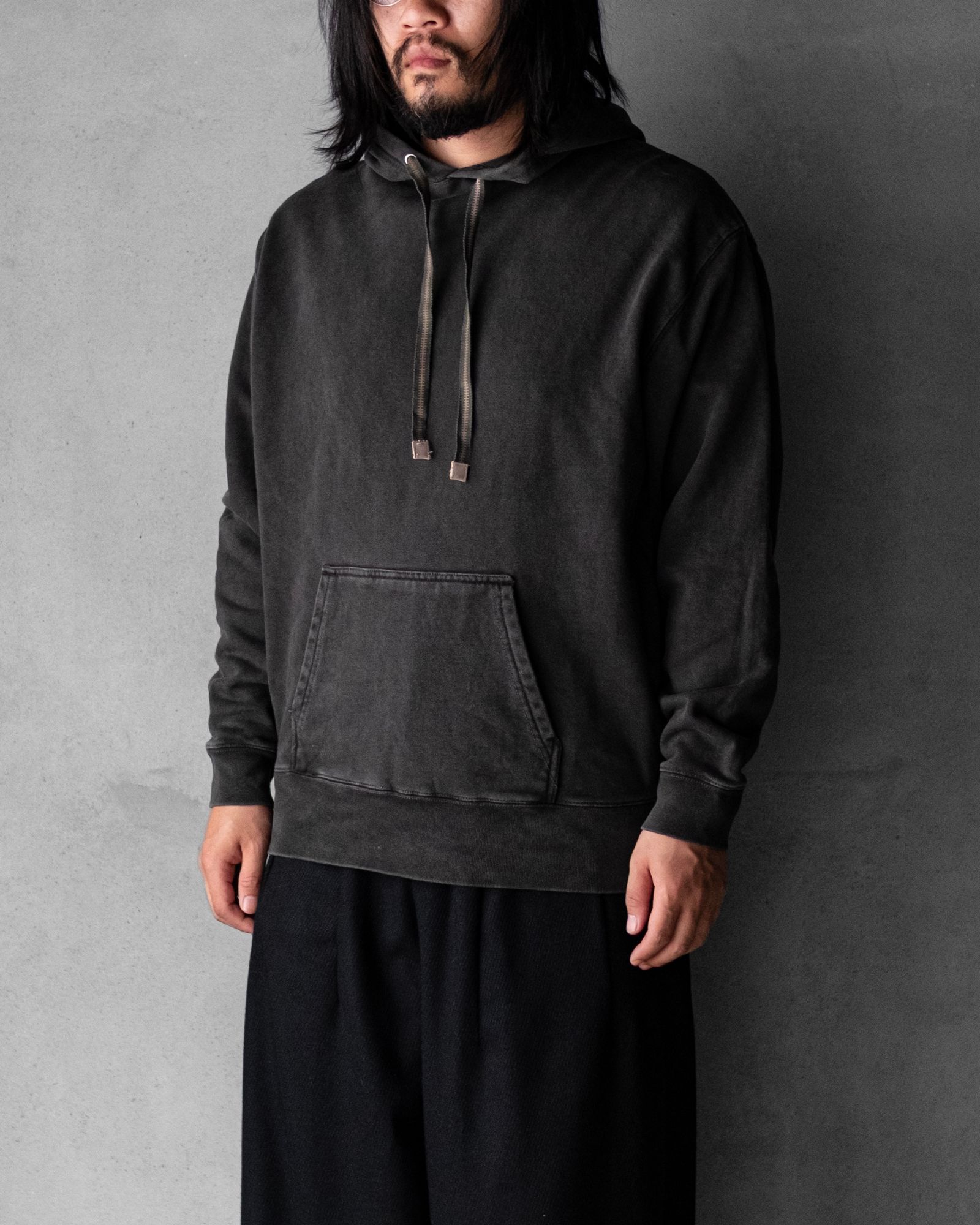 KYOTO SUMI-DYED HOODIE / Black