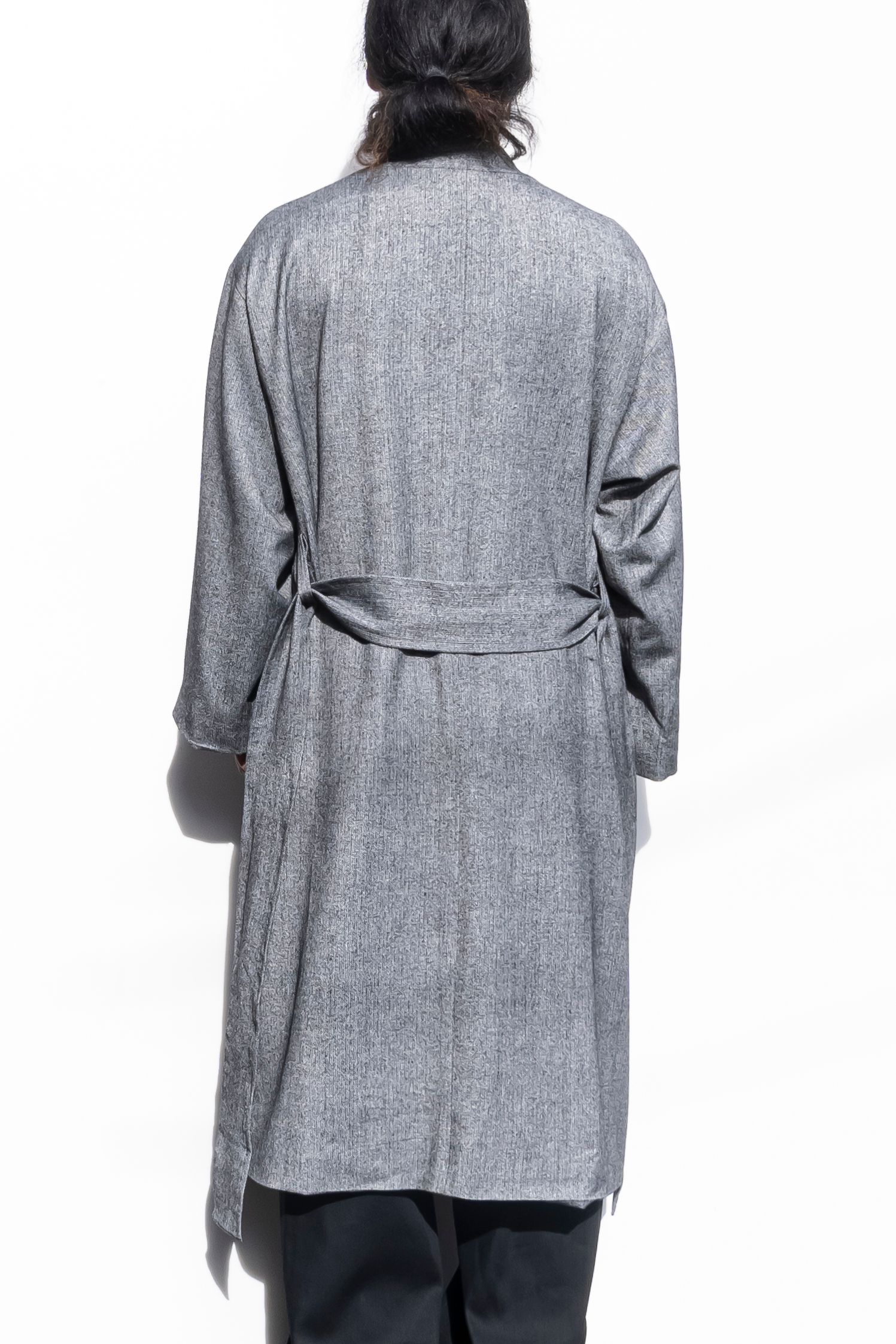 ATHA - CLASSICAL HERRINGBONE NORAGI LONG COAT / GRAY