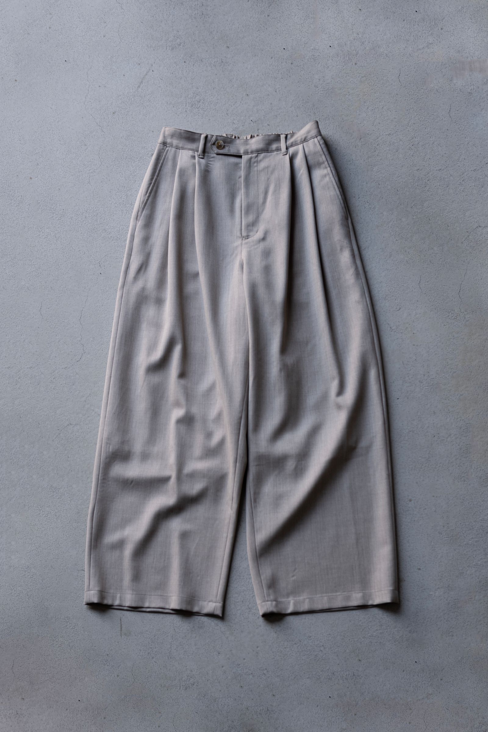 2TUCK WIDE EASY PANTS / GREIGE