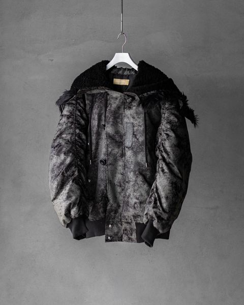 Rust printed N2 Blouson / blk