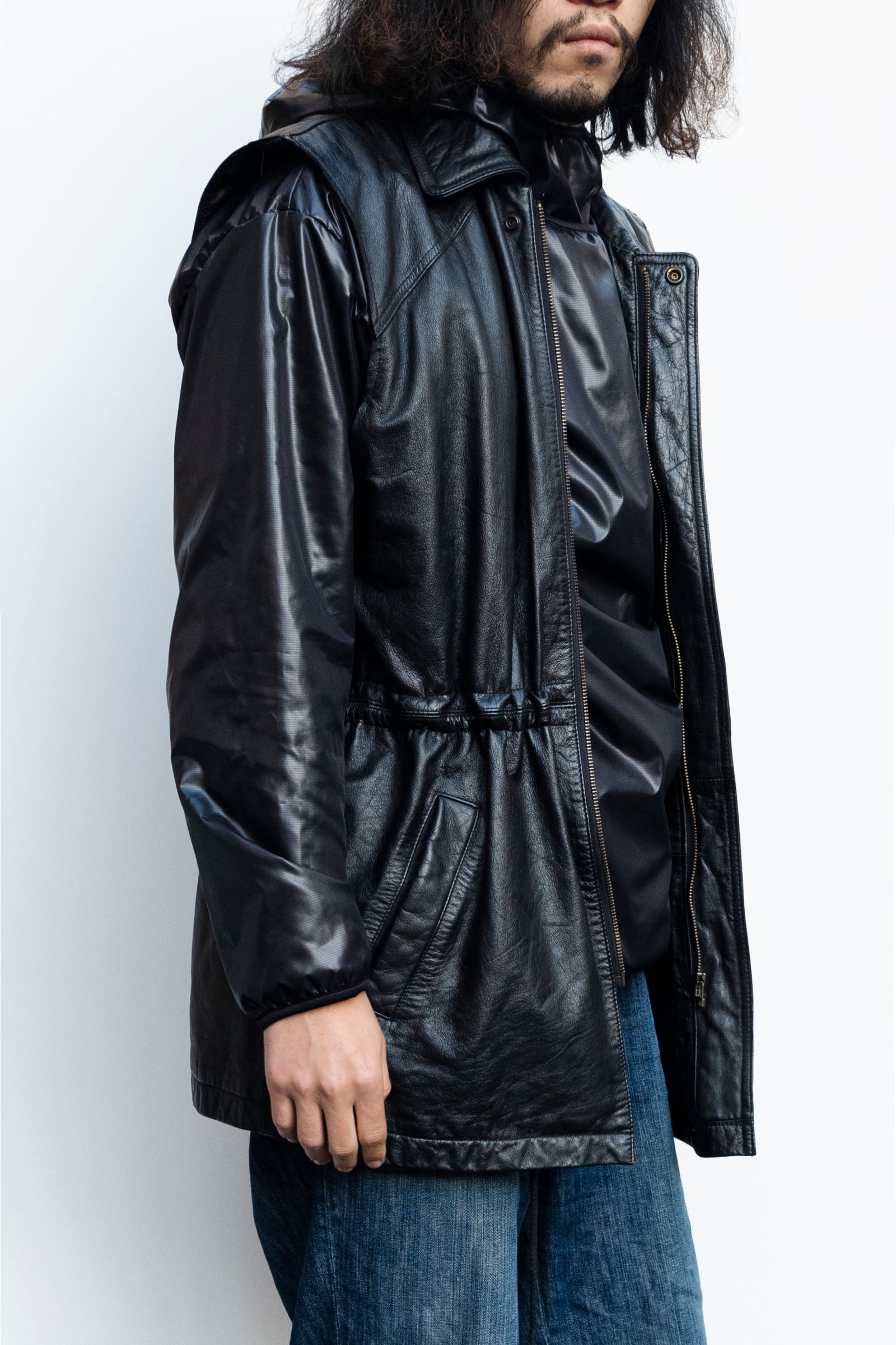 Remake cutoff leather vest / リメイクカットオフレザーベスト