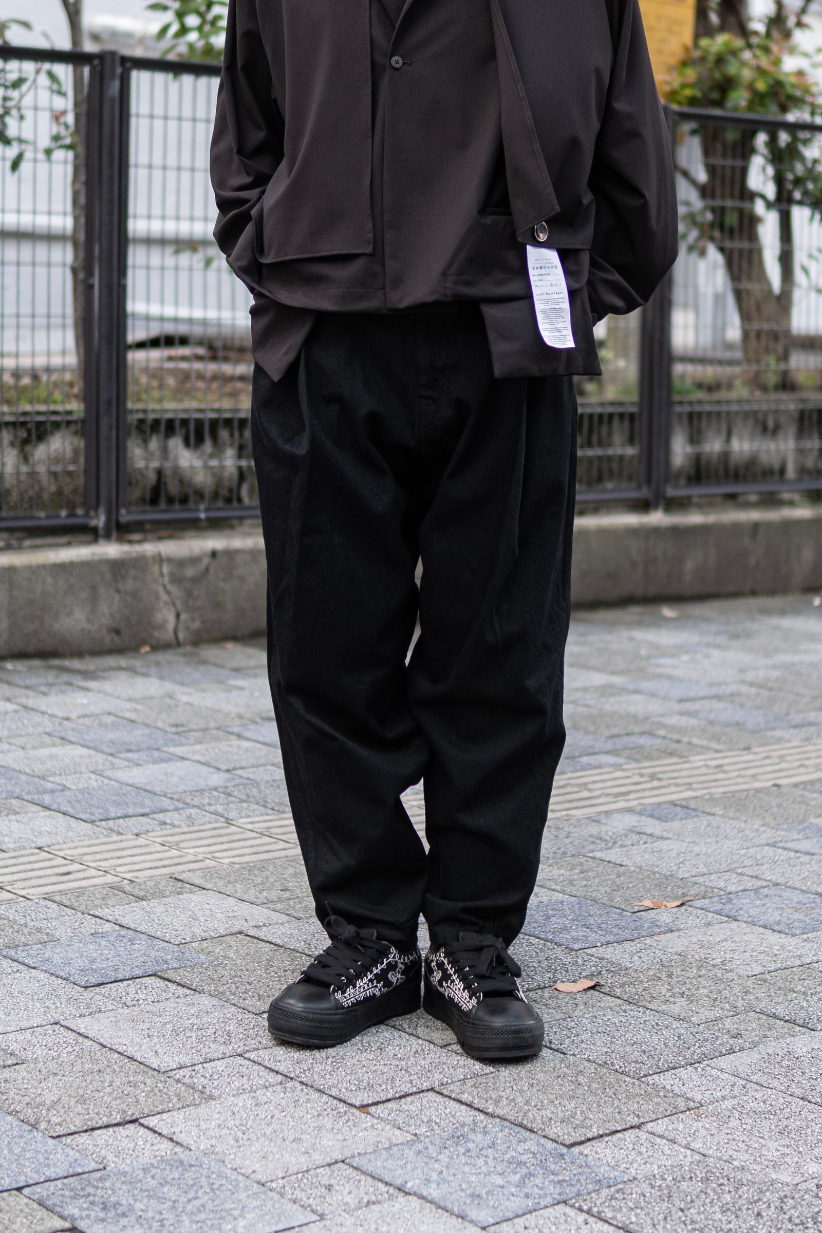 Denim Tapered Pants / Black